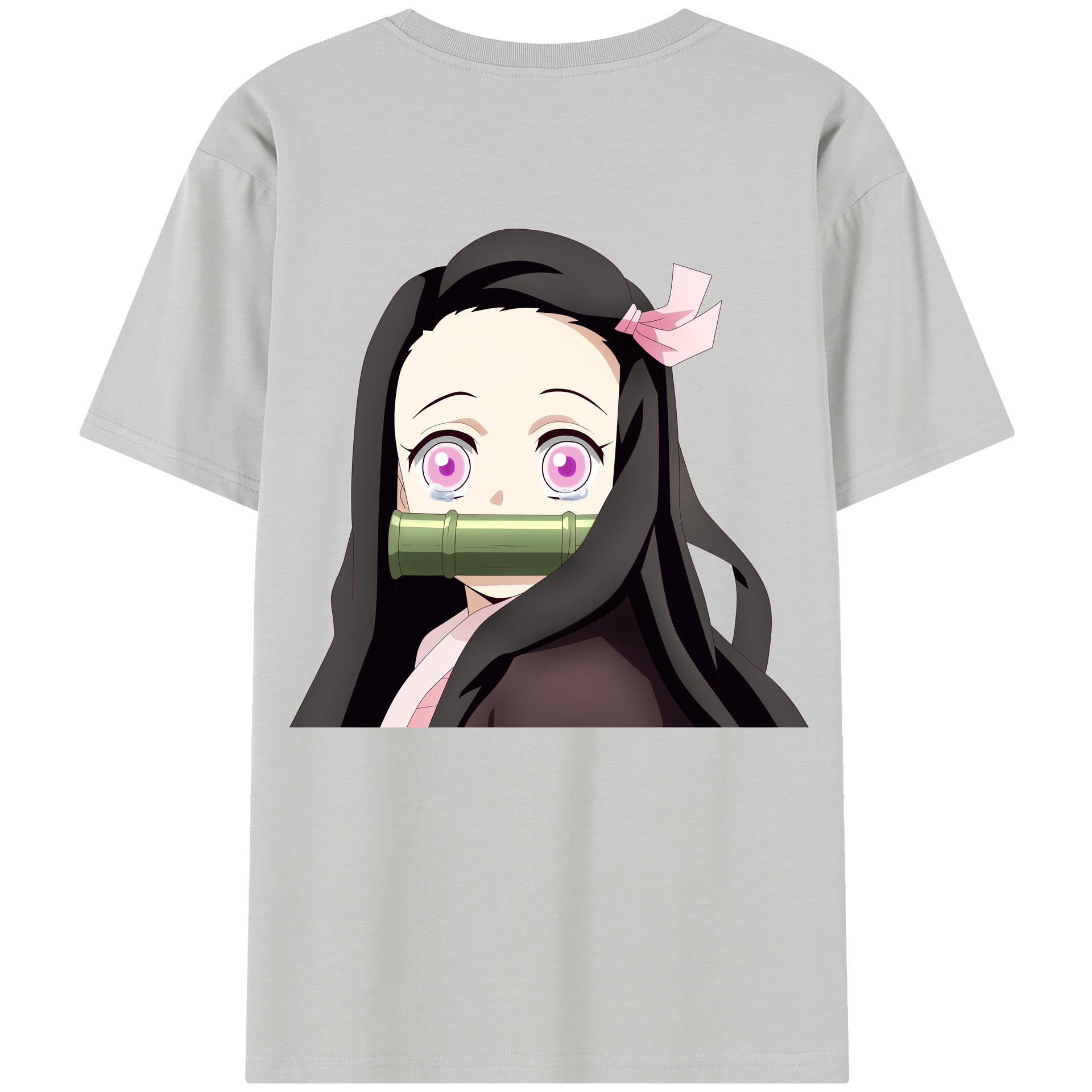 （画像用） 鬼滅の刃（きめつのやいば）竈門 禰󠄀豆子／かまど ねずこ Kamado Nezuko レディース半袖Tシャツ(バックプリント)