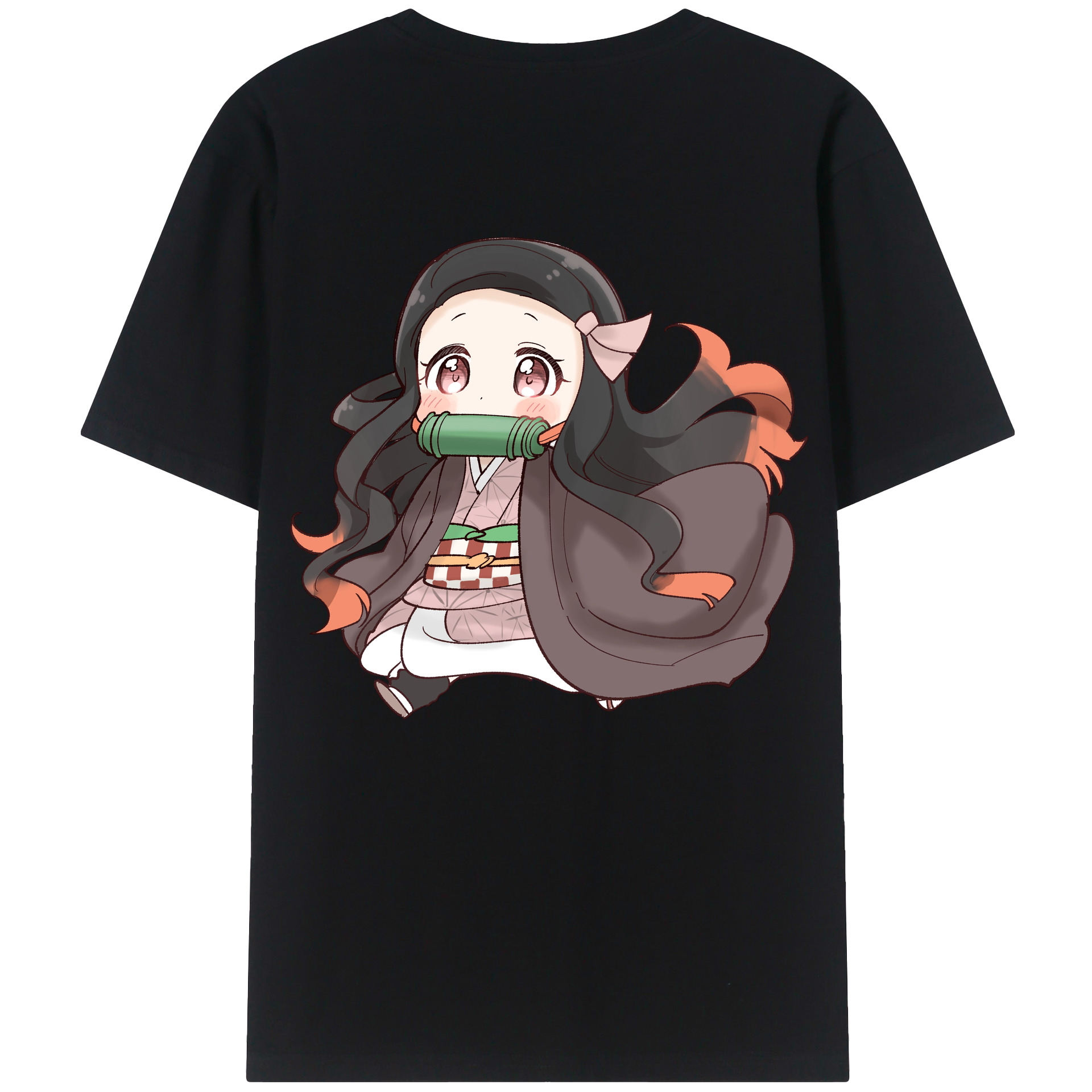 （画像用） 鬼滅の刃（きめつのやいば）竈門 禰󠄀豆子／かまど ねずこ Kamado Nezuko レディース半袖Tシャツ(バックプリント)