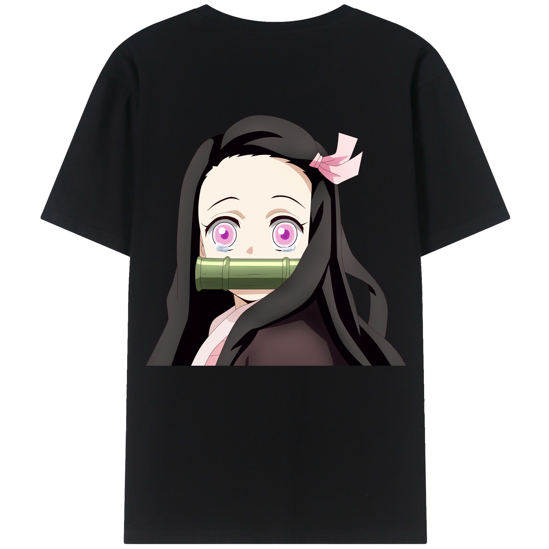 （画像用） 鬼滅の刃（きめつのやいば）竈門 禰󠄀豆子／かまど ねずこ Kamado Nezuko レディース半袖Tシャツ(バックプリント)
