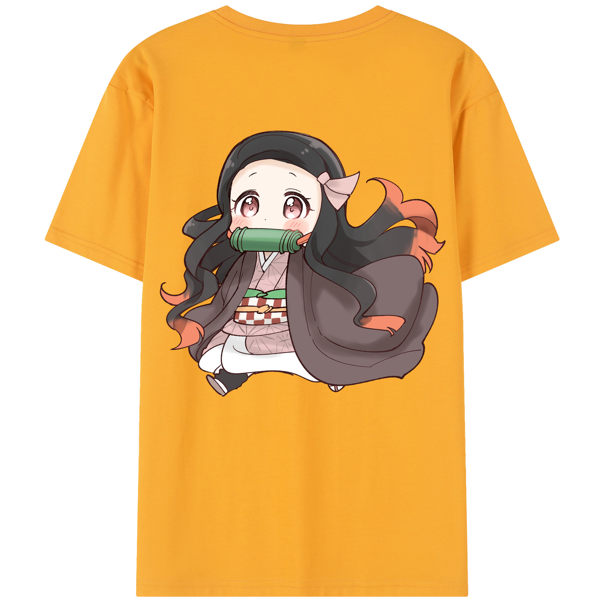 （画像用） 鬼滅の刃（きめつのやいば）竈門 禰󠄀豆子／かまど ねずこ Kamado Nezuko レディース半袖Tシャツ(バックプリント)