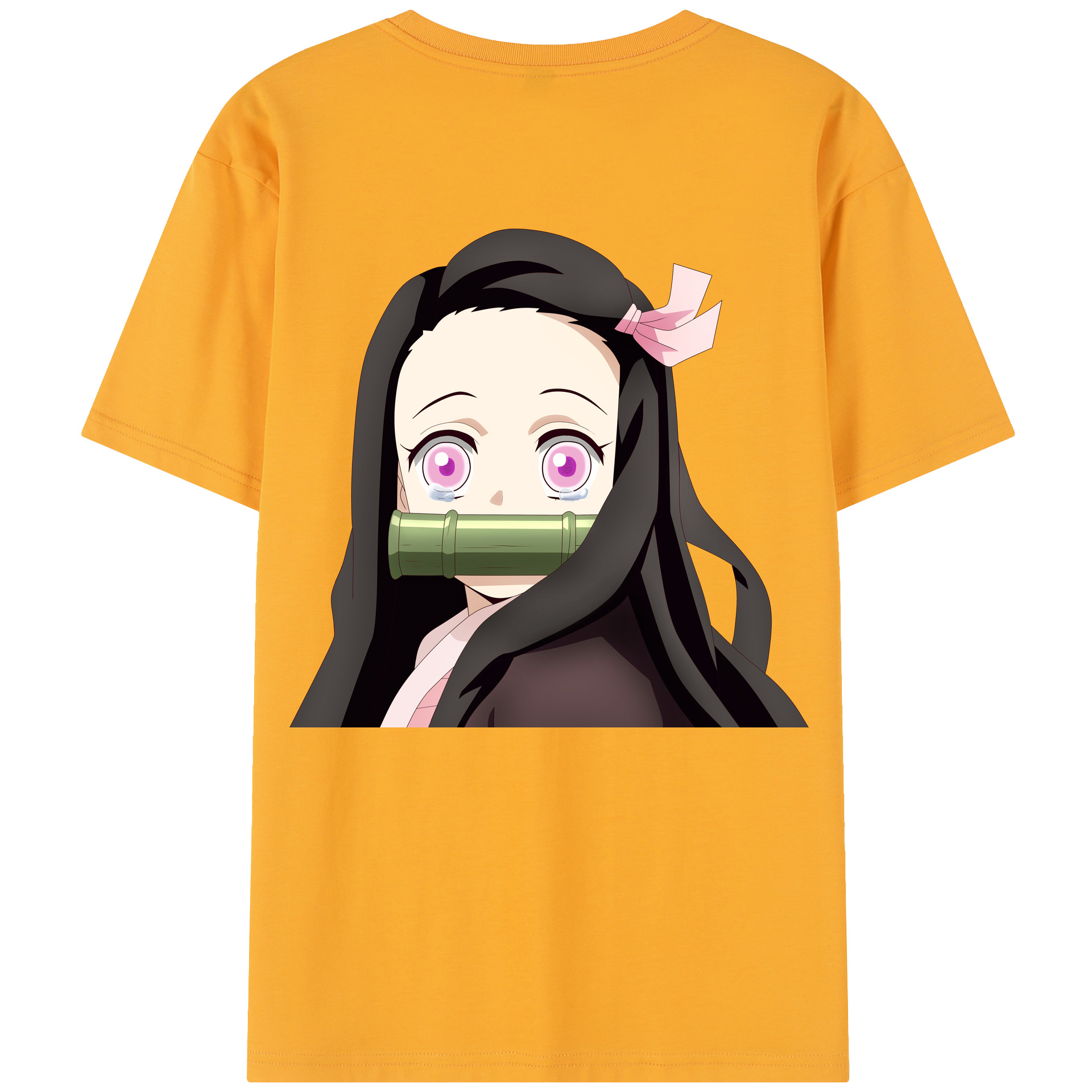 （画像用） 鬼滅の刃（きめつのやいば）竈門 禰󠄀豆子／かまど ねずこ Kamado Nezuko レディース半袖Tシャツ(バックプリント)