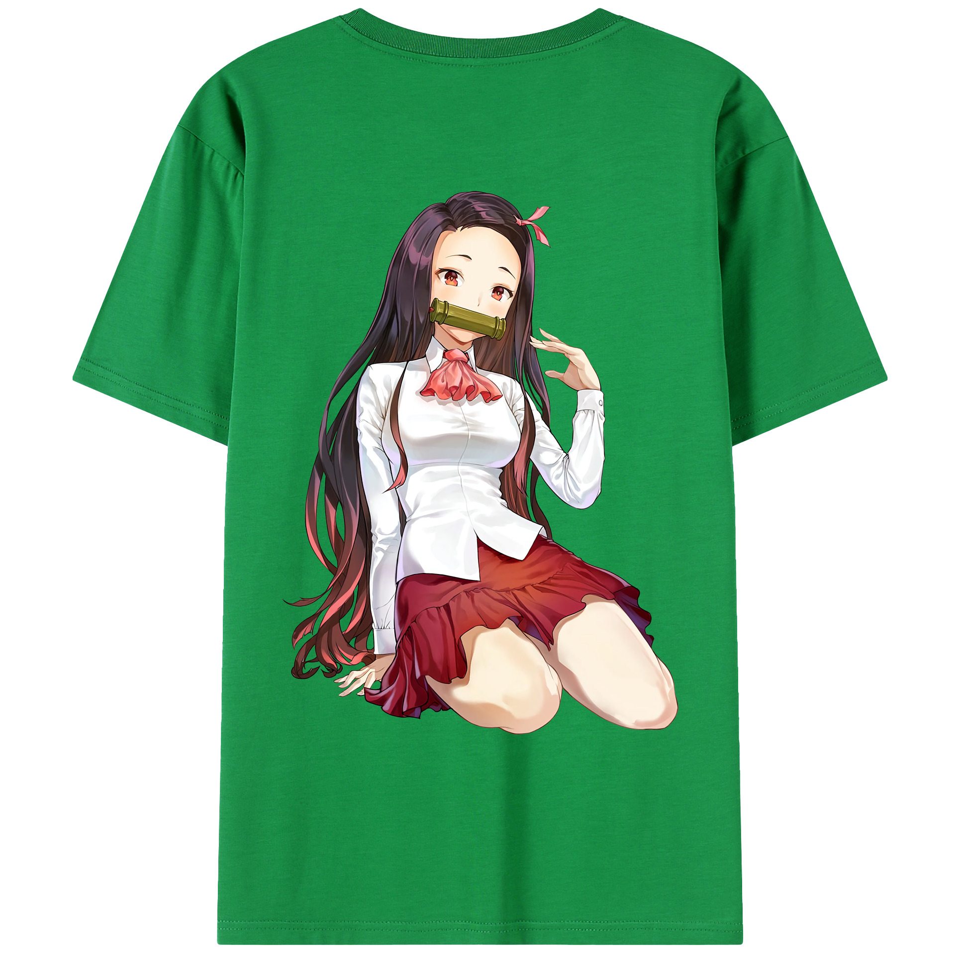 （画像用） 鬼滅の刃（きめつのやいば）竈門 禰󠄀豆子／かまど ねずこ Kamado Nezuko レディース半袖Tシャツ(バックプリント)