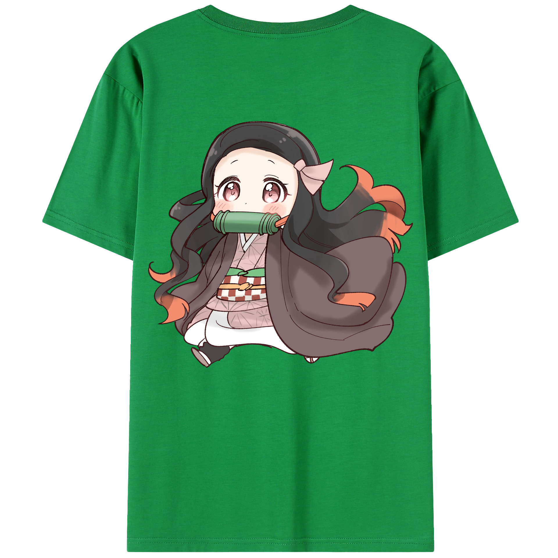 （画像用） 鬼滅の刃（きめつのやいば）竈門 禰󠄀豆子／かまど ねずこ Kamado Nezuko レディース半袖Tシャツ(バックプリント)