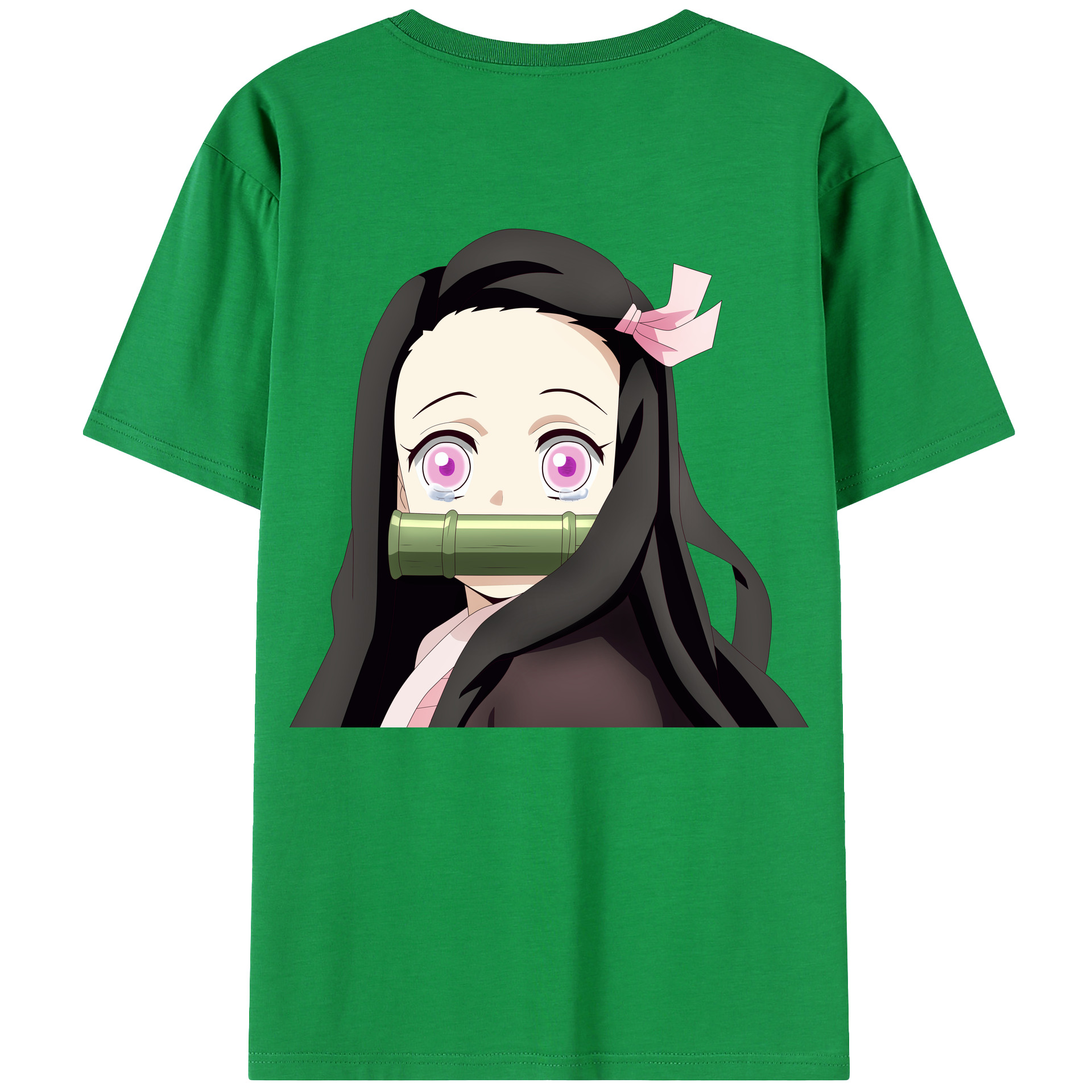 （画像用） 鬼滅の刃（きめつのやいば）竈門 禰󠄀豆子／かまど ねずこ Kamado Nezuko レディース半袖Tシャツ(バックプリント)