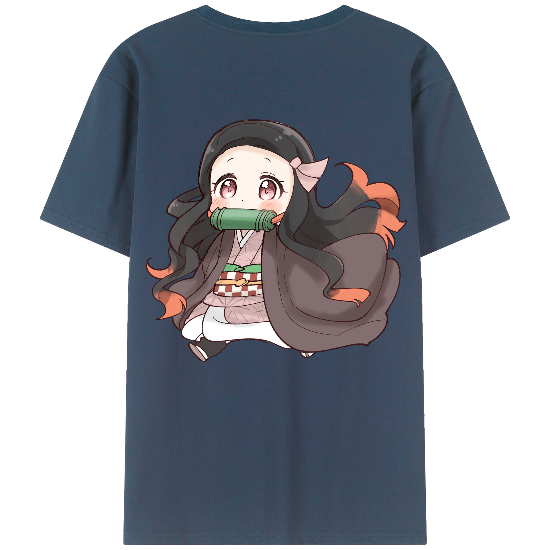 （画像用） 鬼滅の刃（きめつのやいば）竈門 禰󠄀豆子／かまど ねずこ Kamado Nezuko レディース半袖Tシャツ(バックプリント)