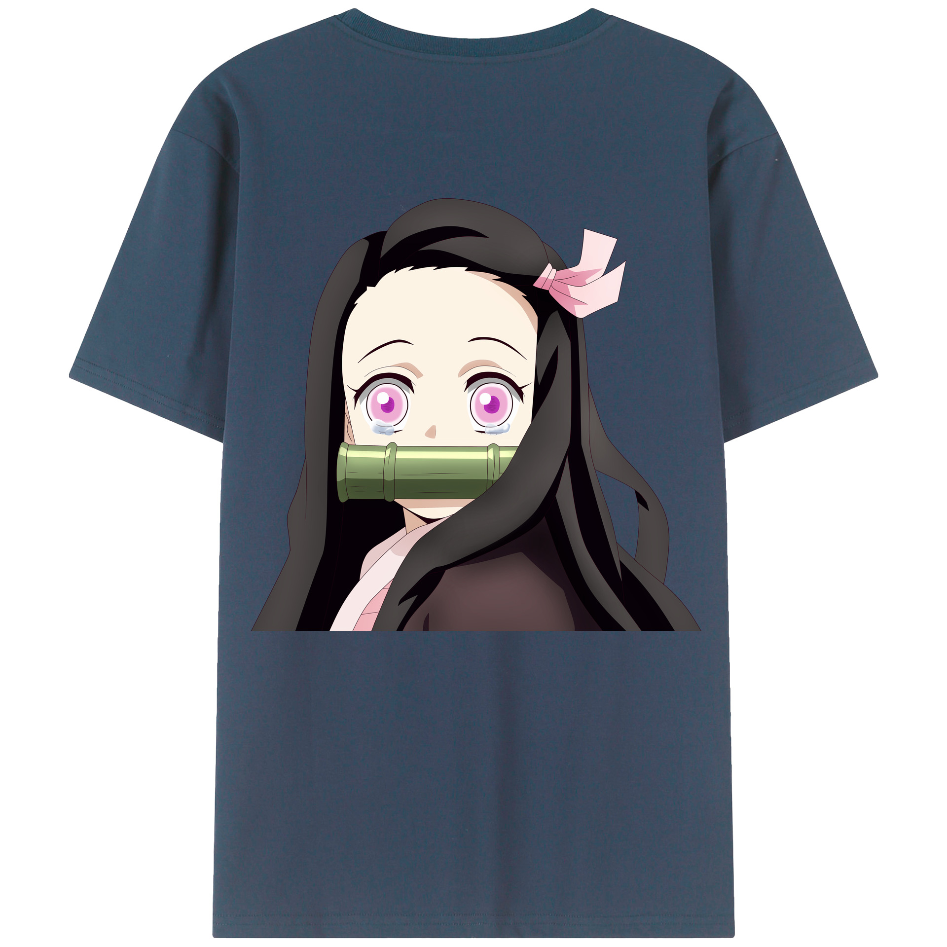（画像用） 鬼滅の刃（きめつのやいば）竈門 禰󠄀豆子／かまど ねずこ Kamado Nezuko レディース半袖Tシャツ(バックプリント)