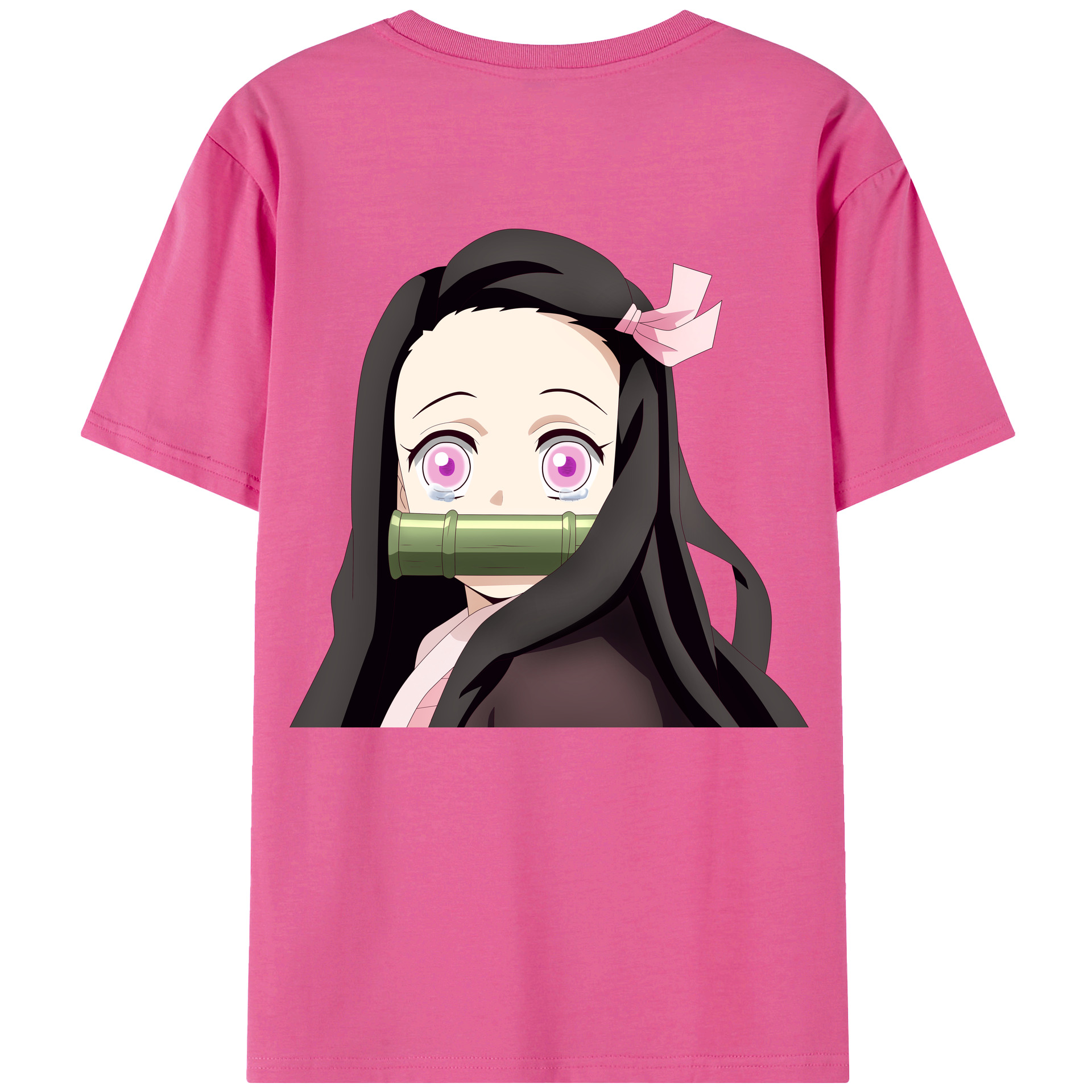 （画像用） 鬼滅の刃（きめつのやいば）竈門 禰󠄀豆子／かまど ねずこ Kamado Nezuko レディース半袖Tシャツ(バックプリント)