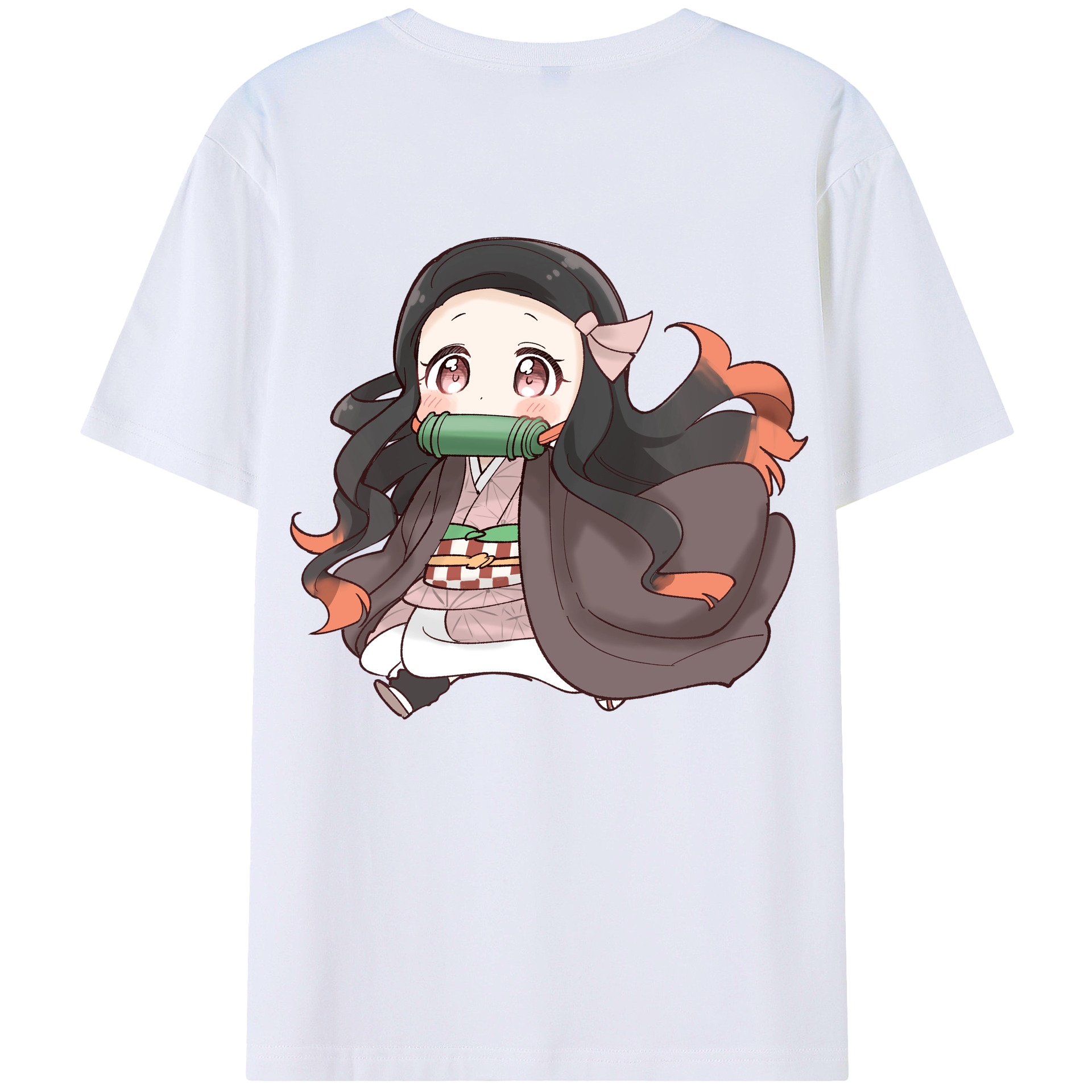（画像用） 鬼滅の刃（きめつのやいば）竈門 禰󠄀豆子／かまど ねずこ Kamado Nezuko レディース半袖Tシャツ(バックプリント)