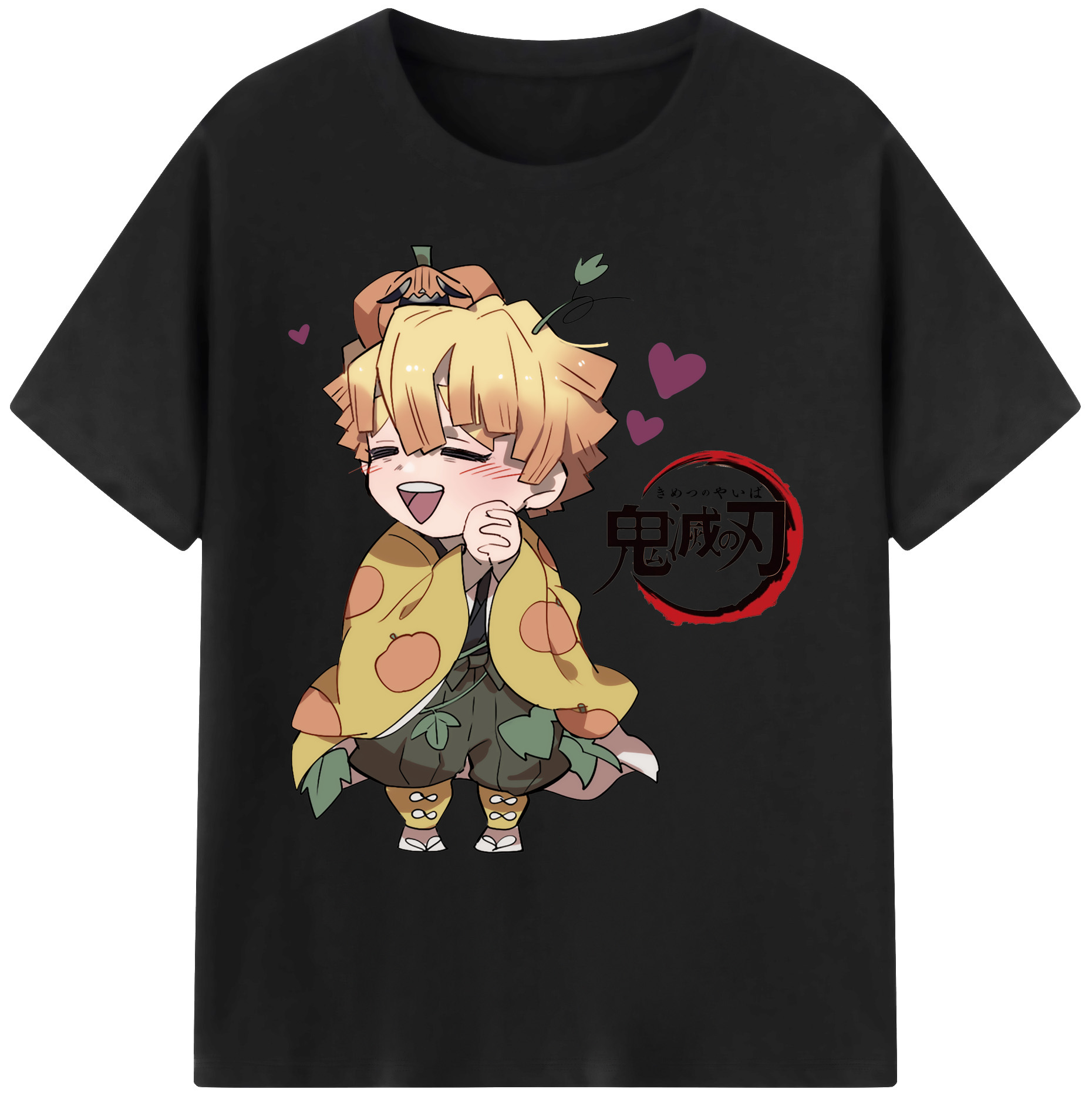 （画像用） 鬼滅の刃（きめつのやいば）我妻 善逸／あがつま ぜんいつ Agatsuma Zenitsu 綿100％ メンズ半袖Tシャツ｜肌触りやわらか＆通気性