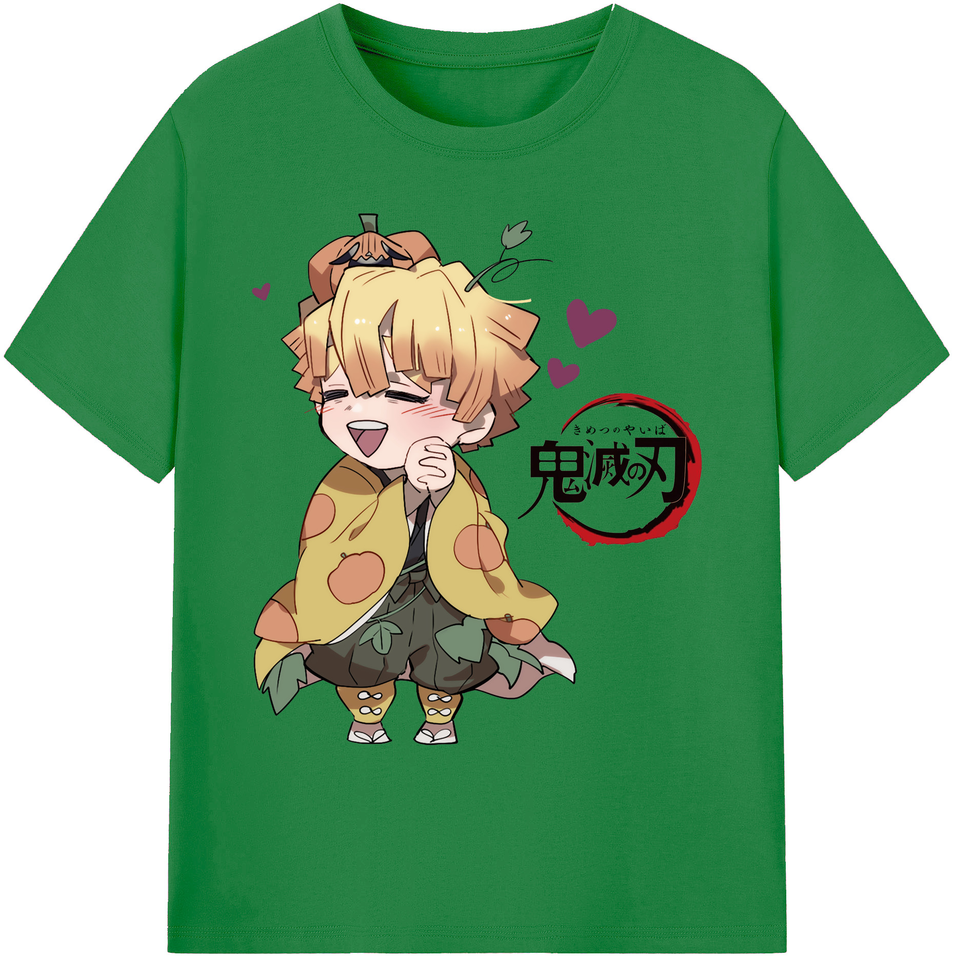 （画像用） 鬼滅の刃（きめつのやいば）我妻 善逸／あがつま ぜんいつ Agatsuma Zenitsu 綿100％ メンズ半袖Tシャツ｜肌触りやわらか＆通気性