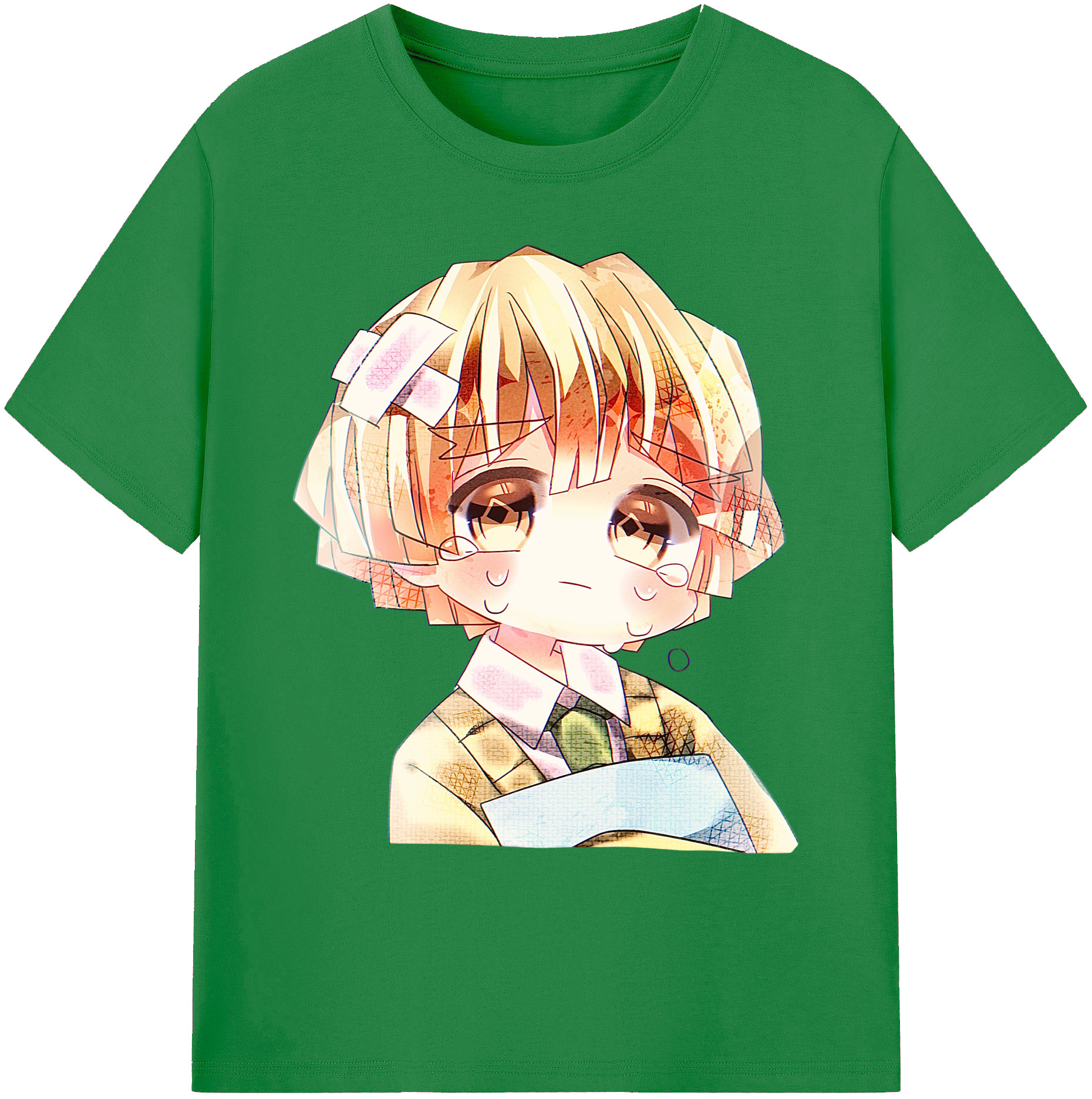 （画像用） 鬼滅の刃（きめつのやいば）我妻 善逸／あがつま ぜんいつ Agatsuma Zenitsu 綿100％ メンズ半袖Tシャツ｜肌触りやわらか＆通気性