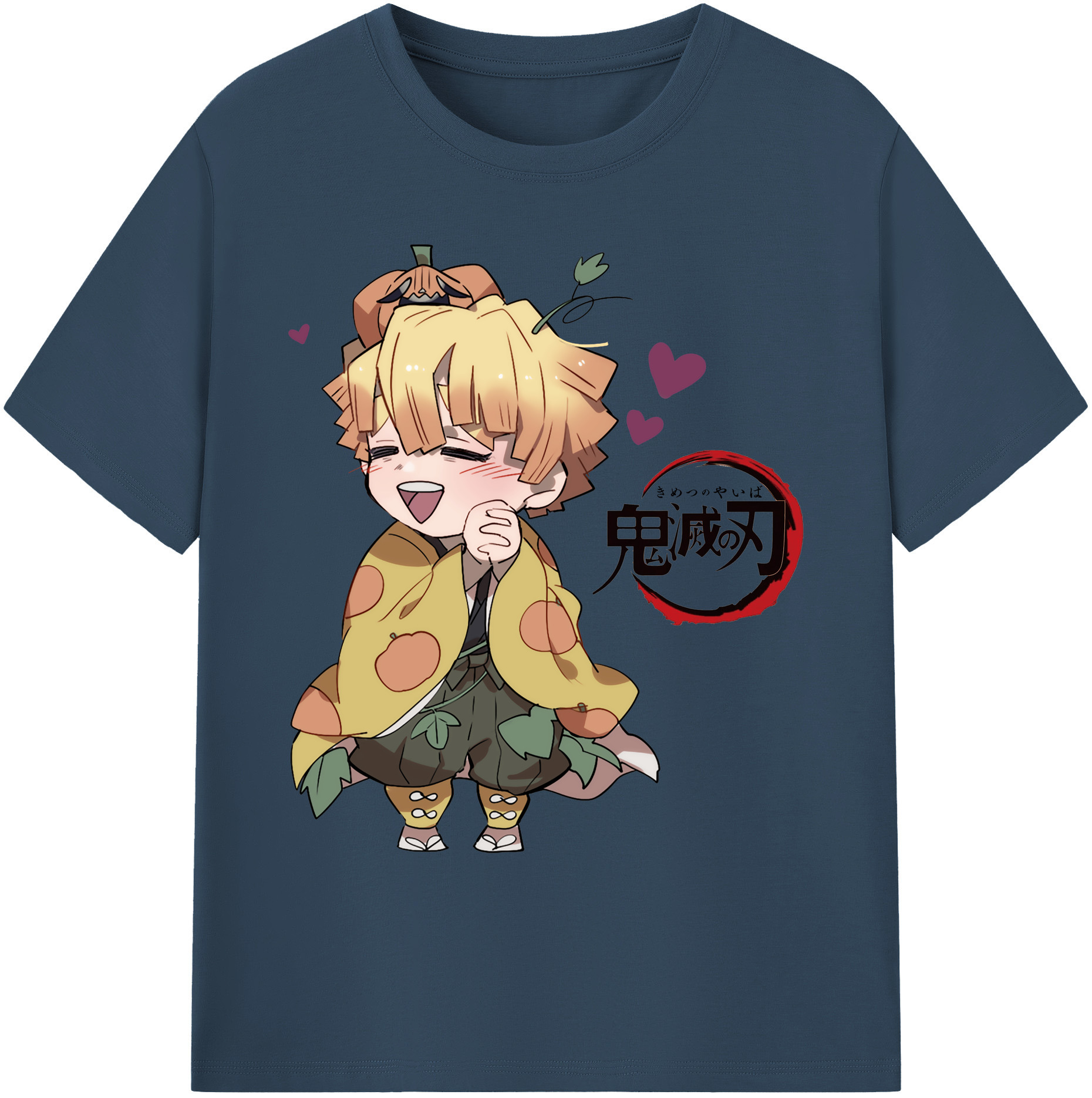 （画像用） 鬼滅の刃（きめつのやいば）我妻 善逸／あがつま ぜんいつ Agatsuma Zenitsu 綿100％ メンズ半袖Tシャツ｜肌触りやわらか＆通気性