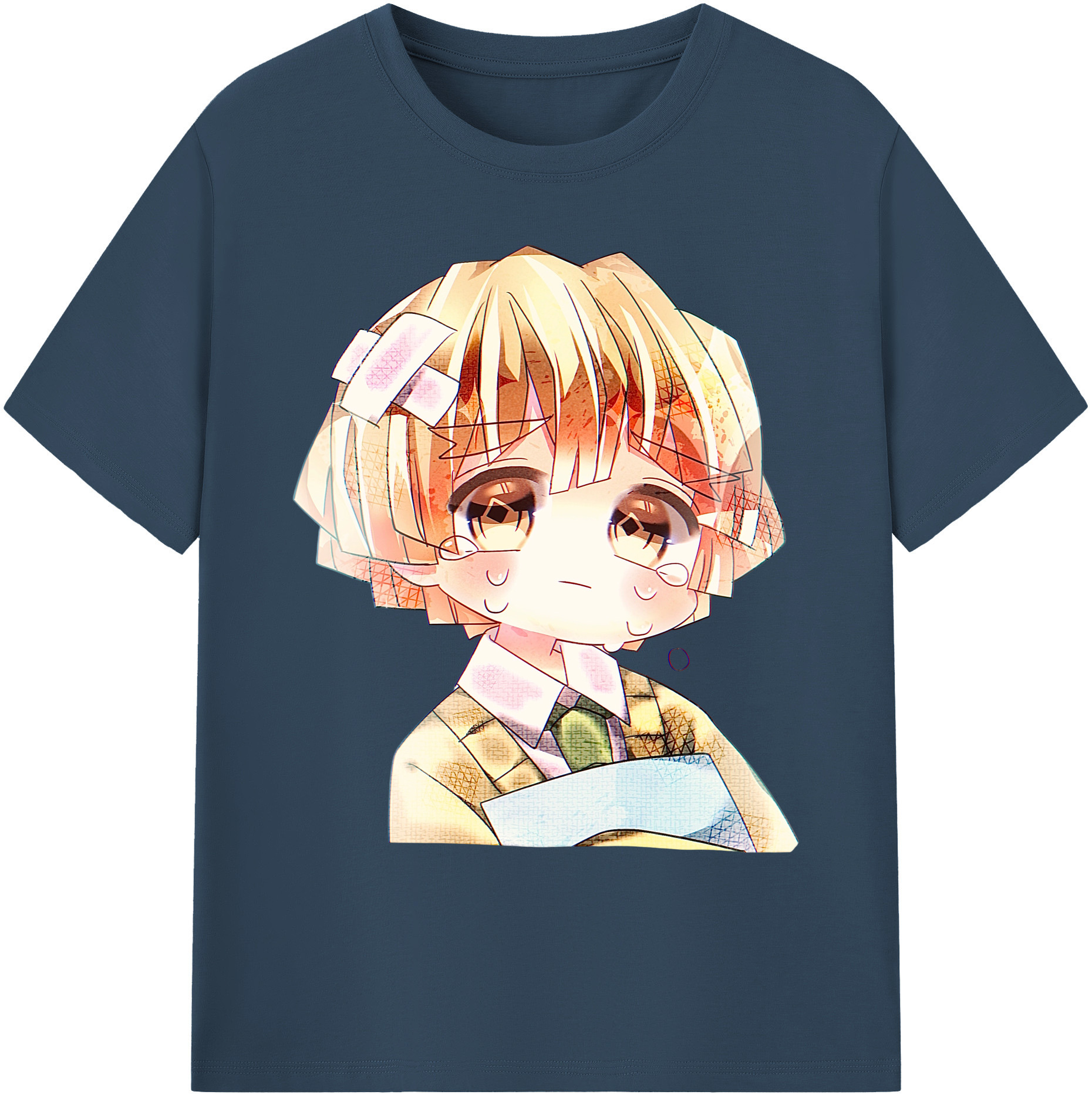（画像用） 鬼滅の刃（きめつのやいば）我妻 善逸／あがつま ぜんいつ Agatsuma Zenitsu 綿100％ メンズ半袖Tシャツ｜肌触りやわらか＆通気性