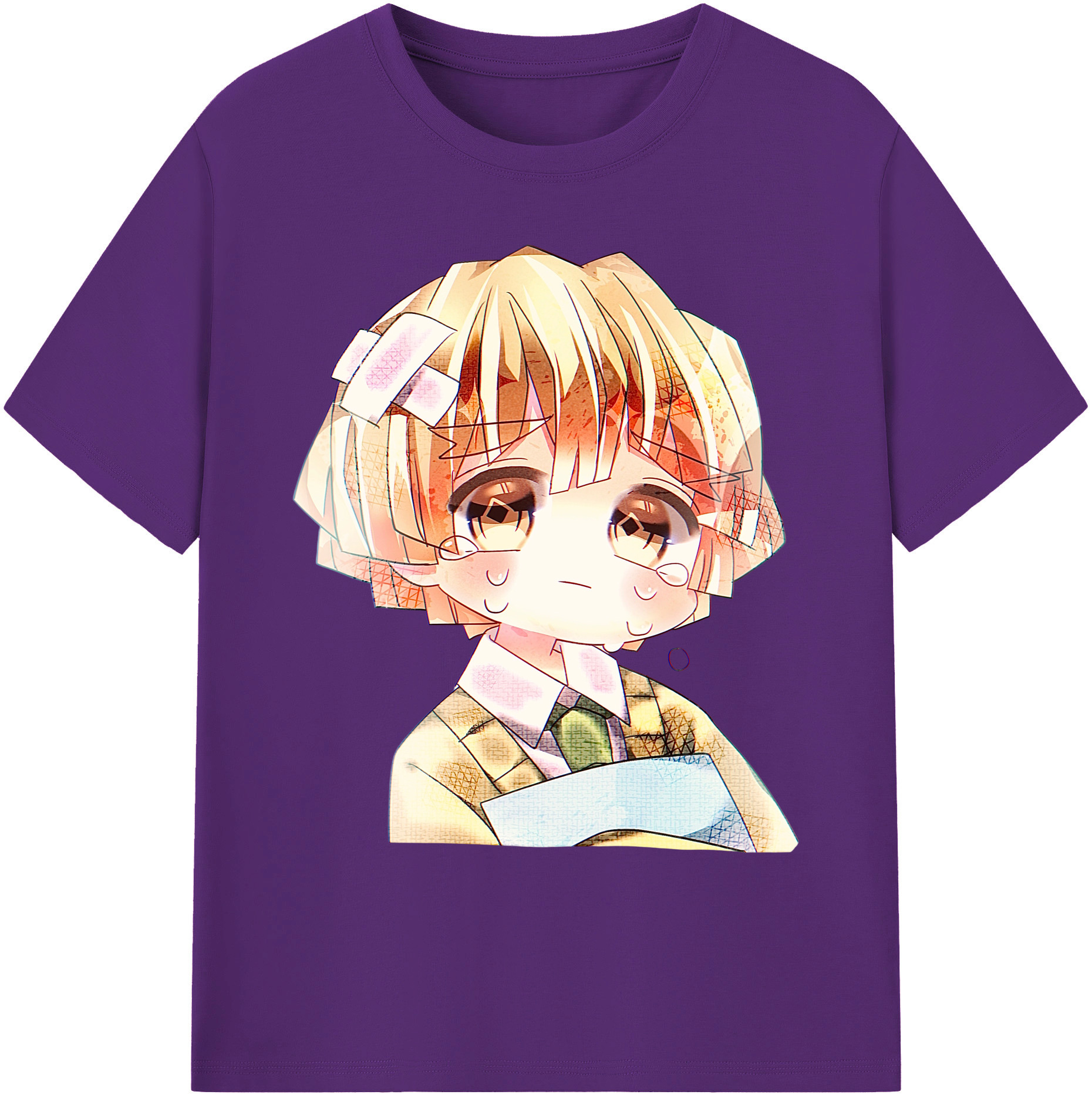 （画像用） 鬼滅の刃（きめつのやいば）我妻 善逸／あがつま ぜんいつ Agatsuma Zenitsu 綿100％ メンズ半袖Tシャツ｜肌触りやわらか＆通気性