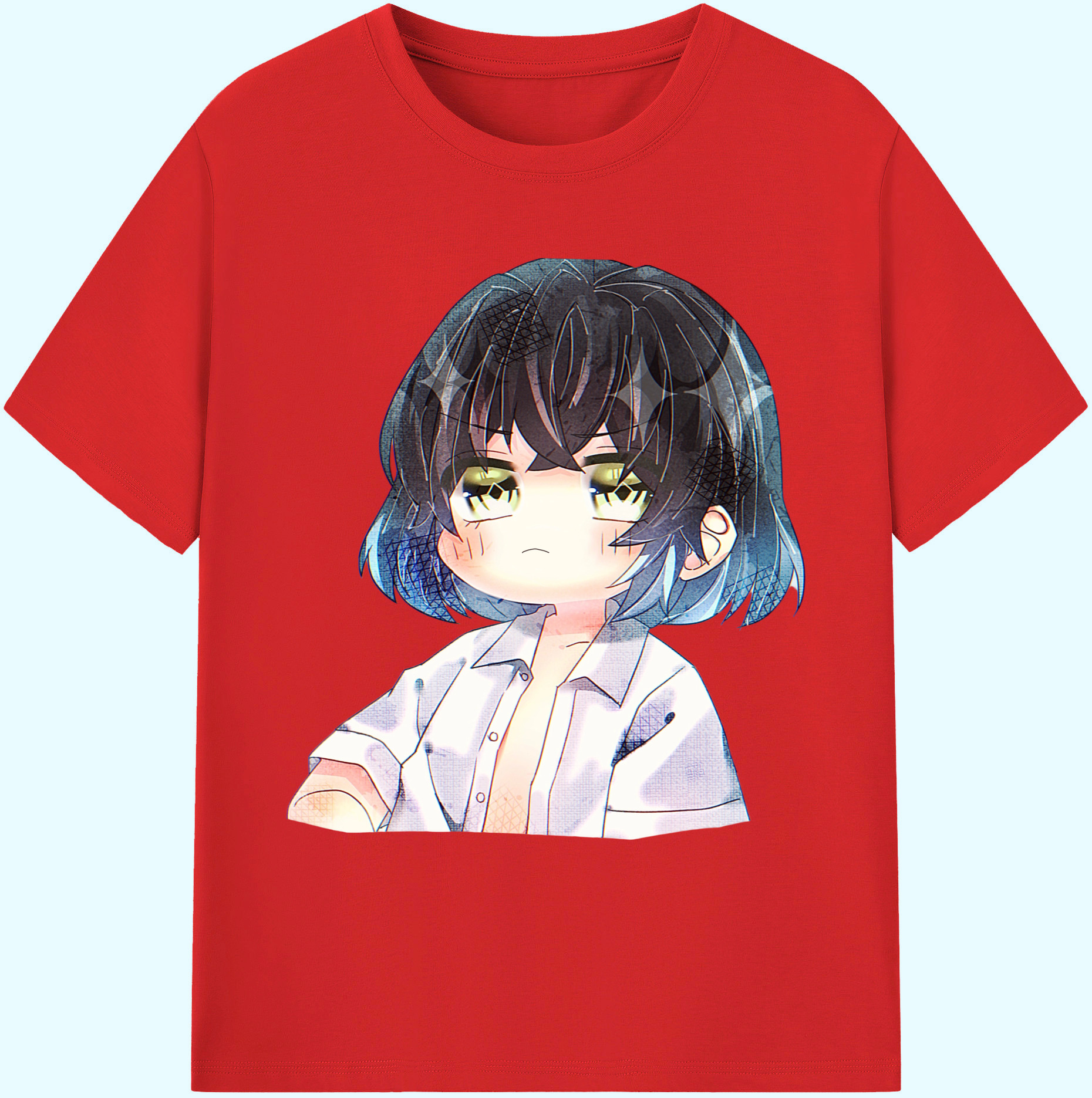 （画像用） 鬼滅の刃（きめつのやいば）嘴平 伊之助／はしびら いのすけ Hashibira Inosuke 綿100％ メンズ半袖Tシャツ｜肌触りやわらか＆通気性