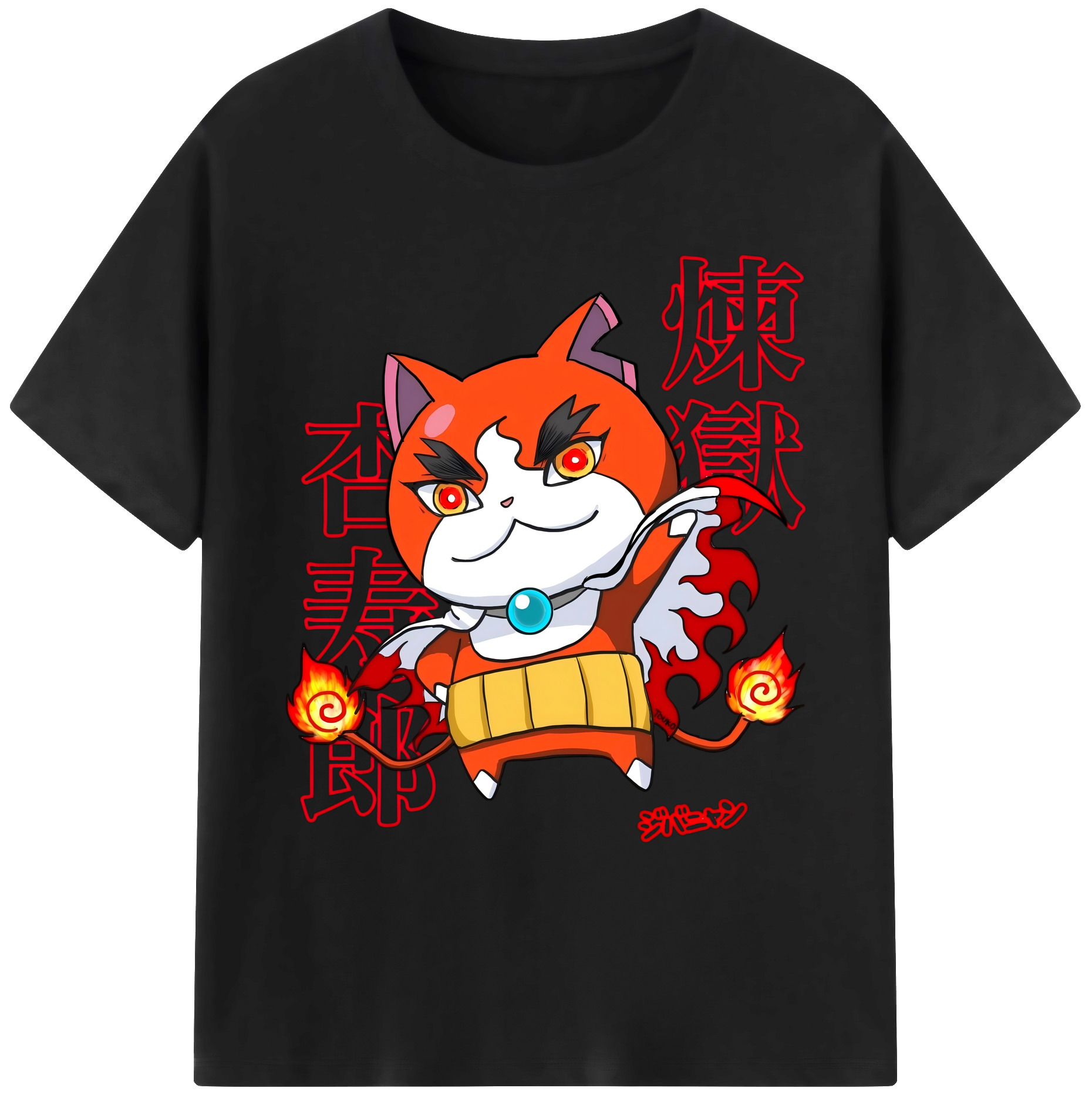 （画像用） 鬼滅の刃（きめつのやいば）炎柱-煉󠄁獄 杏寿郎／れんごく きょうじゅろう Rengoku Kyoujurou 綿100％ メンズ半袖Tシャツ｜肌触りやわらか＆通気性