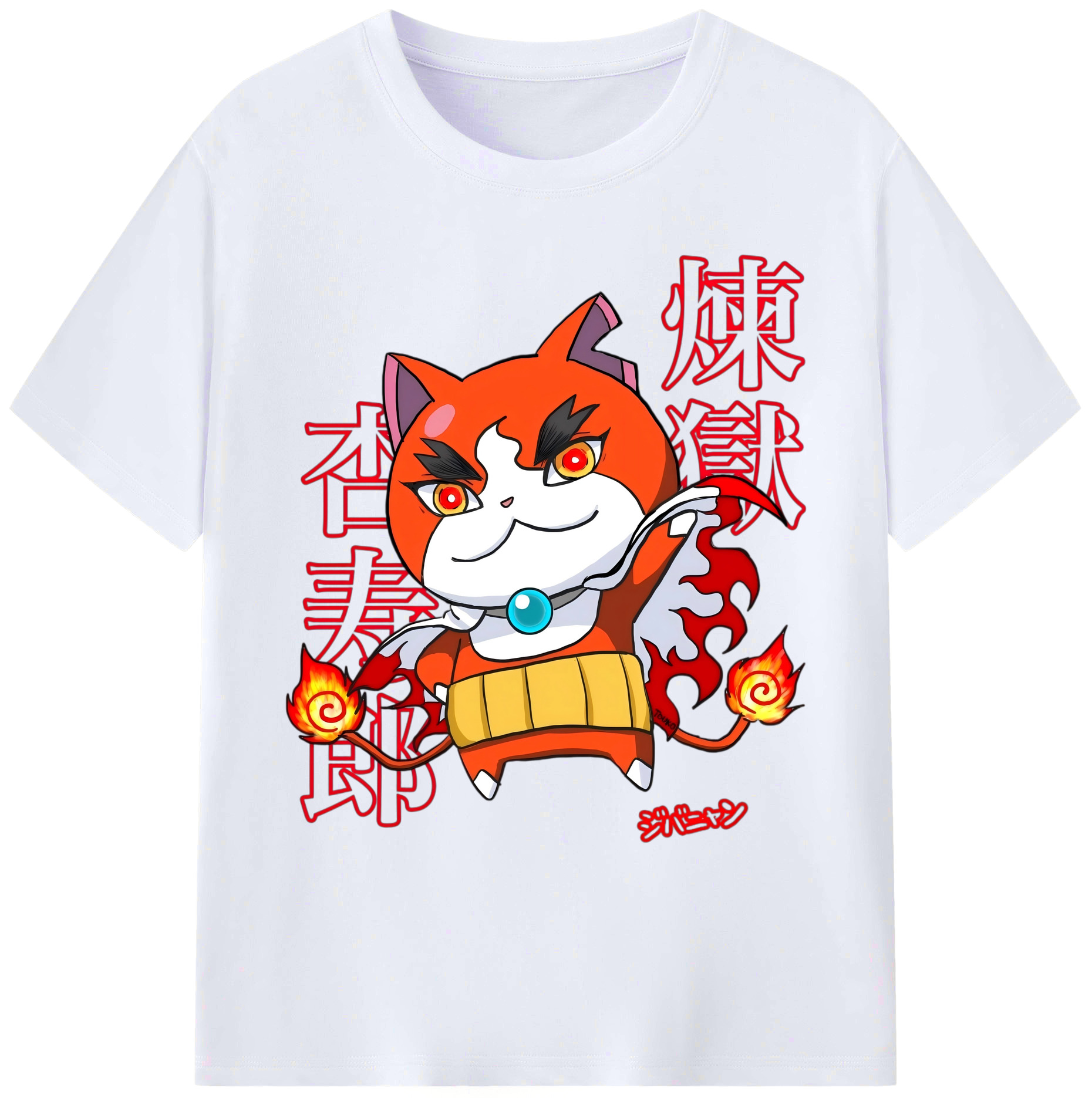 （画像用） 鬼滅の刃（きめつのやいば）炎柱-煉󠄁獄 杏寿郎／れんごく きょうじゅろう Rengoku Kyoujurou 綿100％ メンズ半袖Tシャツ｜肌触りやわらか＆通気性