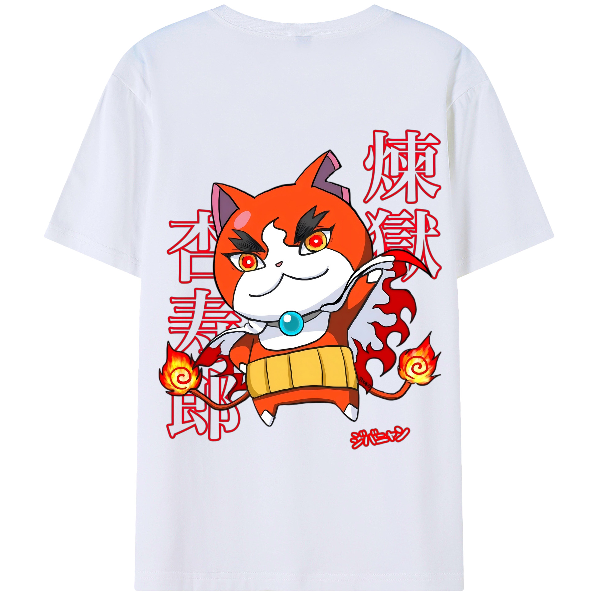 （画像用） 鬼滅の刃（きめつのやいば）炎柱-煉󠄁獄 杏寿郎／れんごく きょうじゅろう Rengoku Kyoujurou レディース半袖Tシャツ(バックプリント)