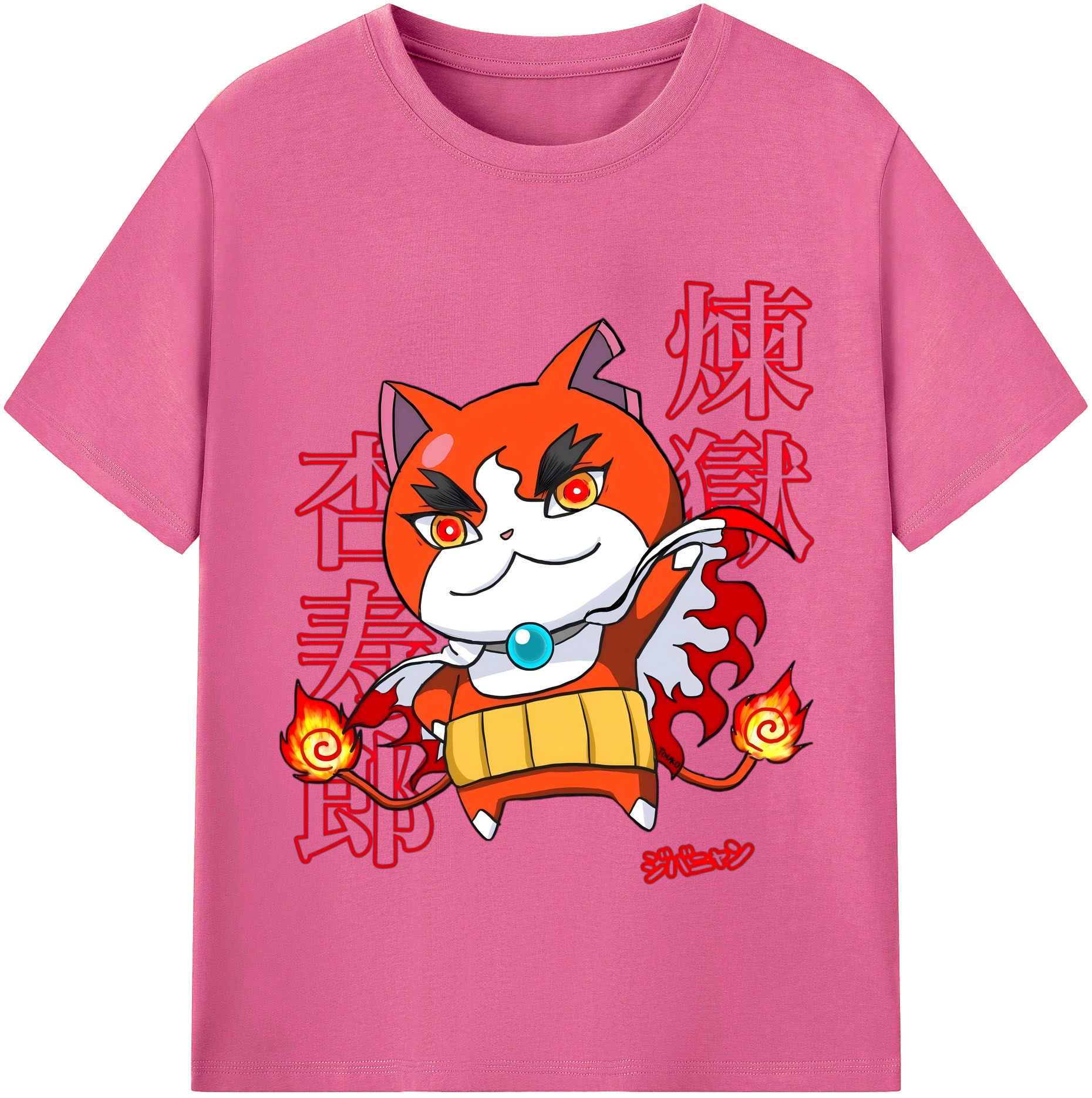 （画像用） 鬼滅の刃（きめつのやいば）炎柱-煉󠄁獄 杏寿郎／れんごく きょうじゅろう Rengoku Kyoujurou レディースカジュアルプリントTシャツ（綿100％）