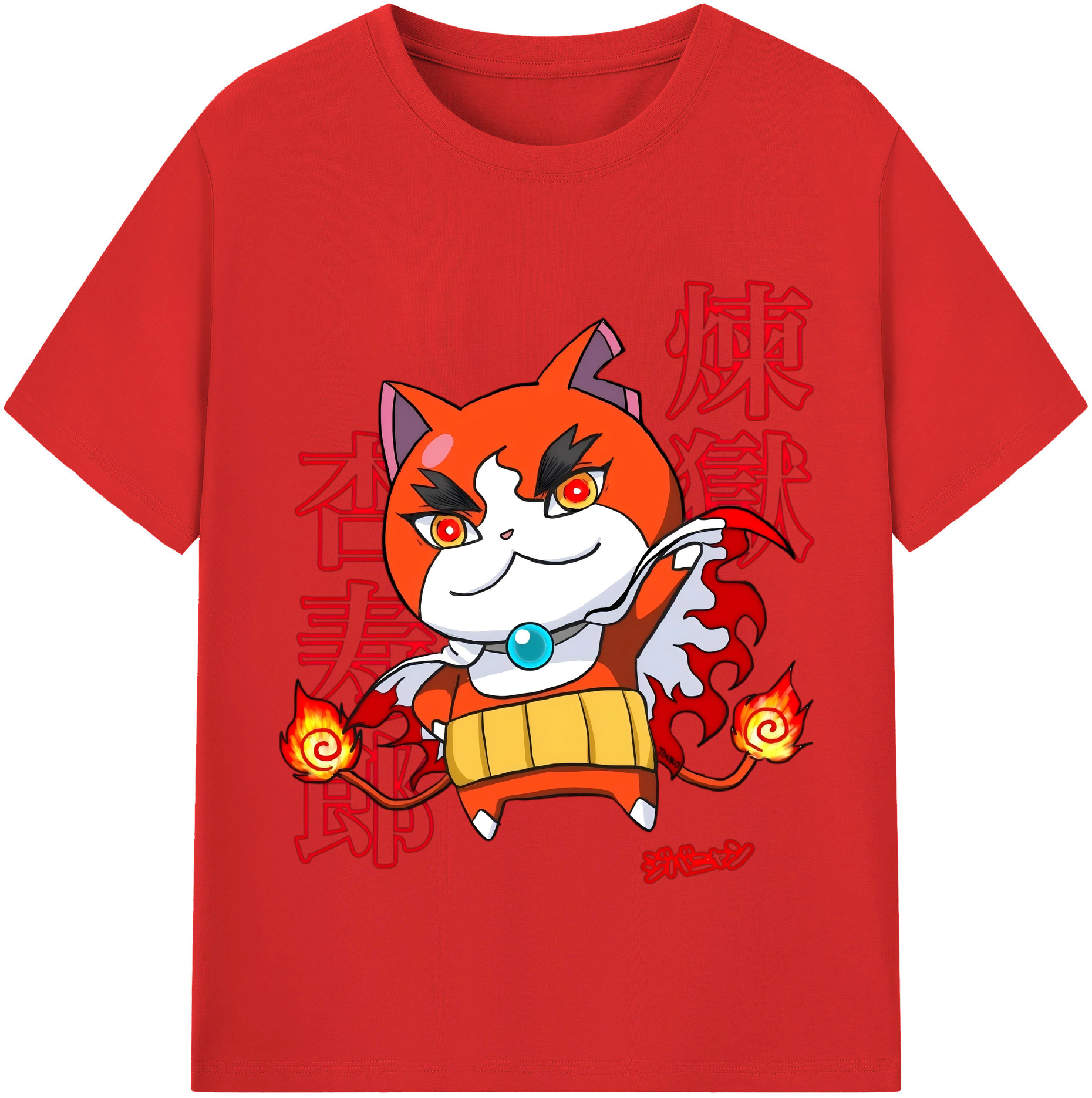 （画像用） 鬼滅の刃（きめつのやいば）炎柱-煉󠄁獄 杏寿郎／れんごく きょうじゅろう Rengoku Kyoujurou レディースカジュアルプリントTシャツ（綿100％）