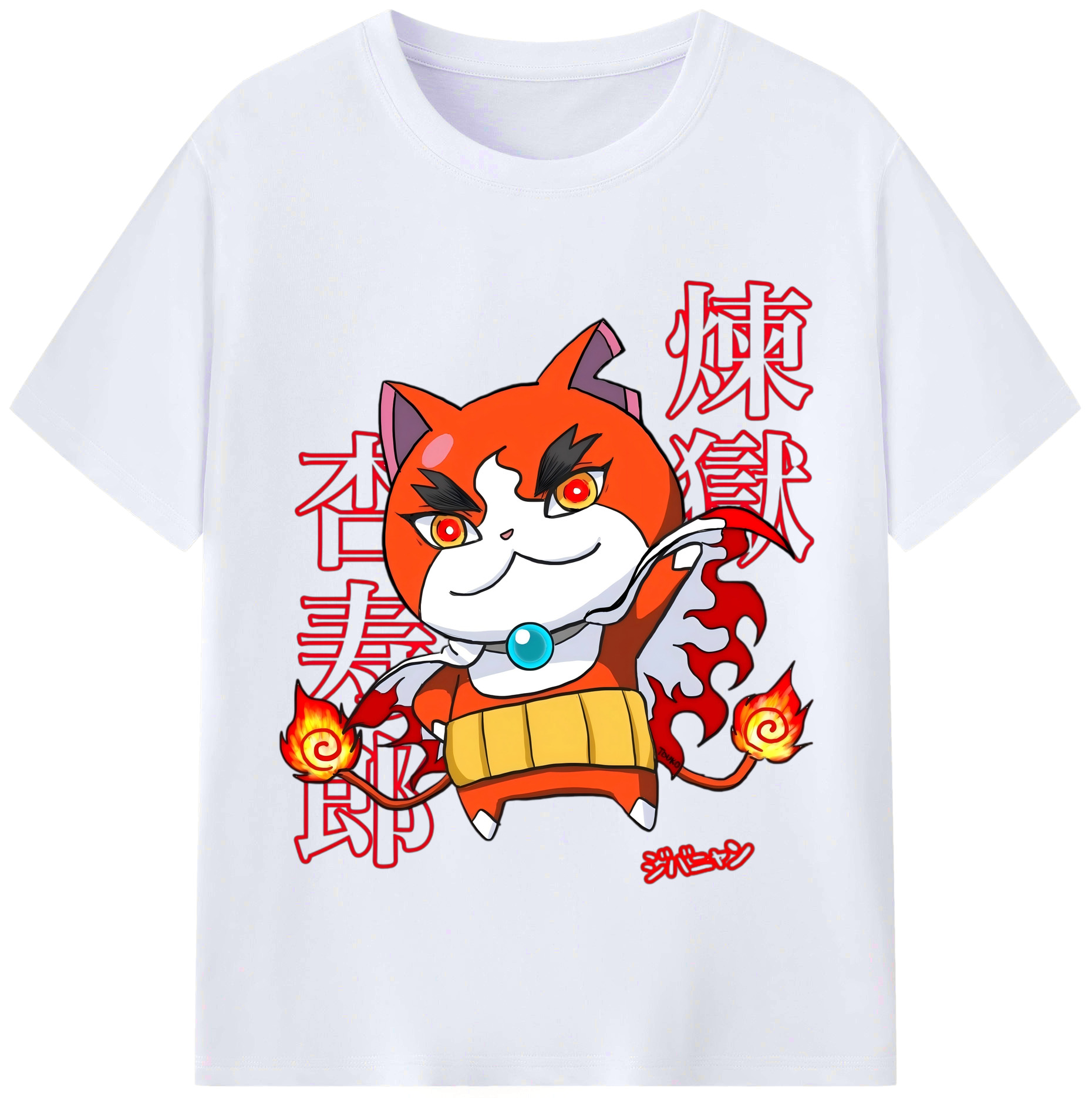 （画像用） 鬼滅の刃（きめつのやいば）炎柱-煉󠄁獄 杏寿郎／れんごく きょうじゅろう Rengoku Kyoujurou レディースカジュアルプリントTシャツ（綿100％）