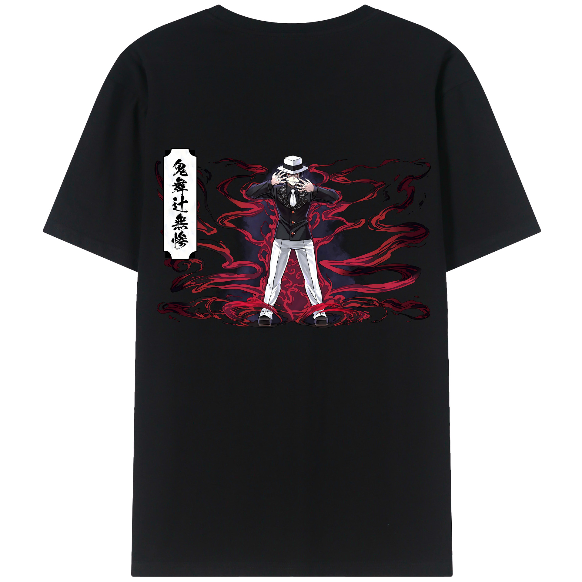 （画像用） 鬼滅の刃（きめつのやいば）鬼舞辻 無惨／きぶつじ むざん Kibutsuji Muzan レディース半袖Tシャツ(バックプリント)