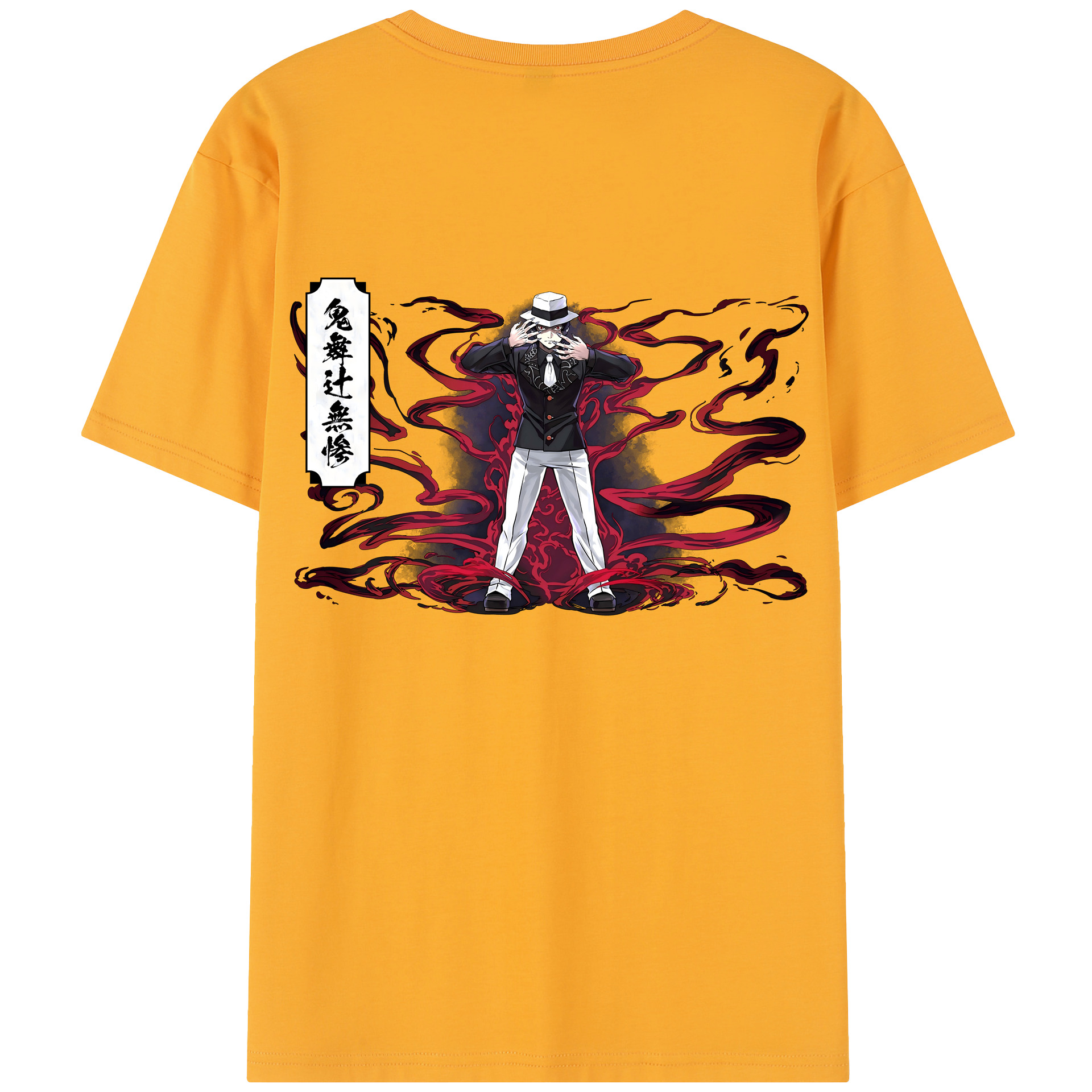 （画像用） 鬼滅の刃（きめつのやいば）鬼舞辻 無惨／きぶつじ むざん Kibutsuji Muzan レディース半袖Tシャツ(バックプリント)