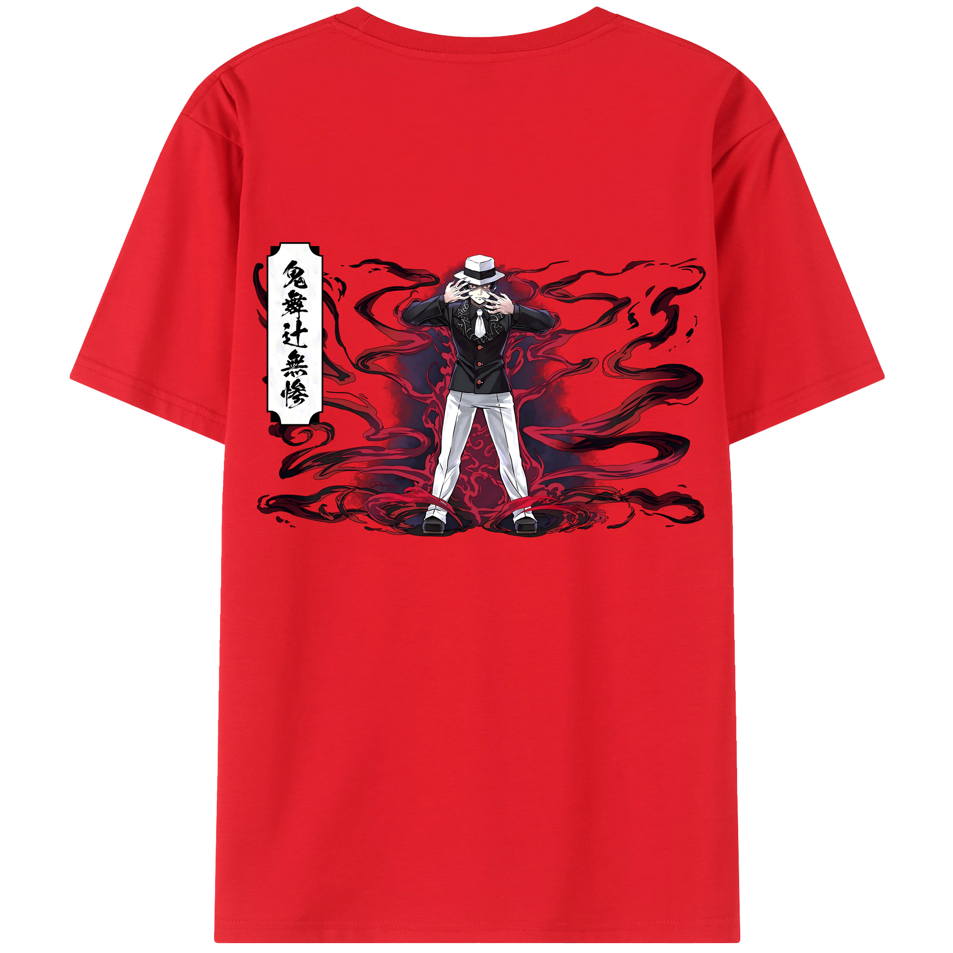 （画像用） 鬼滅の刃（きめつのやいば）鬼舞辻 無惨／きぶつじ むざん Kibutsuji Muzan レディース半袖Tシャツ(バックプリント)
