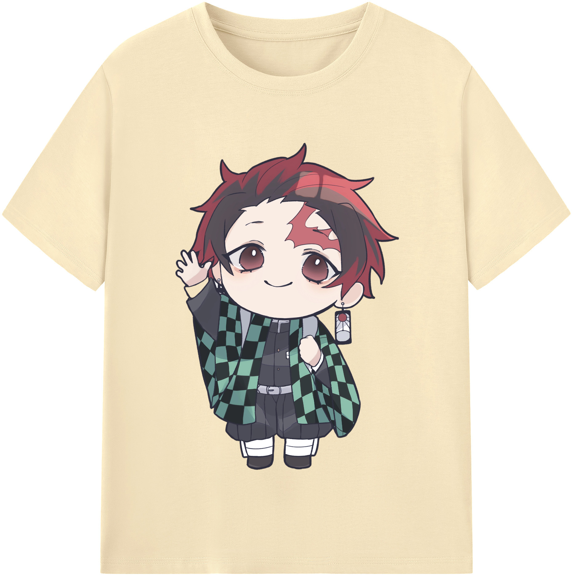 （画像用） 鬼滅の刃 竈門 炭治郎／かまど たんじろう Kamado Tanjirou 綿100％半袖Tシャツ（フロントプリント）