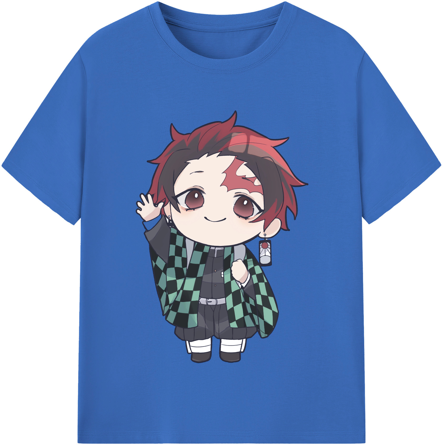 （画像用） 鬼滅の刃 竈門 炭治郎／かまど たんじろう Kamado Tanjirou 綿100％半袖Tシャツ（フロントプリント）