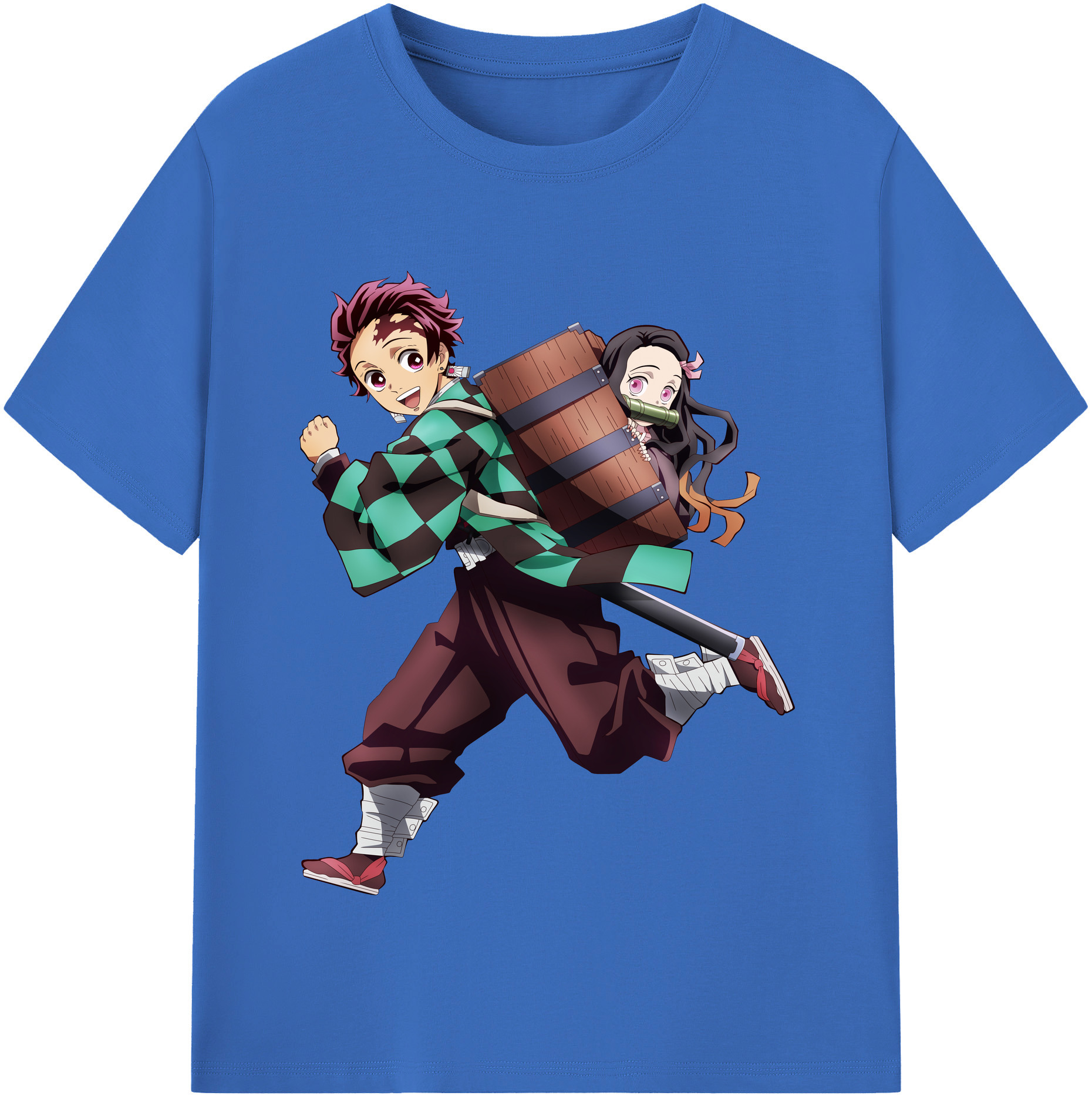 （画像用） 鬼滅の刃 竈門 炭治郎／かまど たんじろう Kamado Tanjirou 綿100％半袖Tシャツ（フロントプリント）