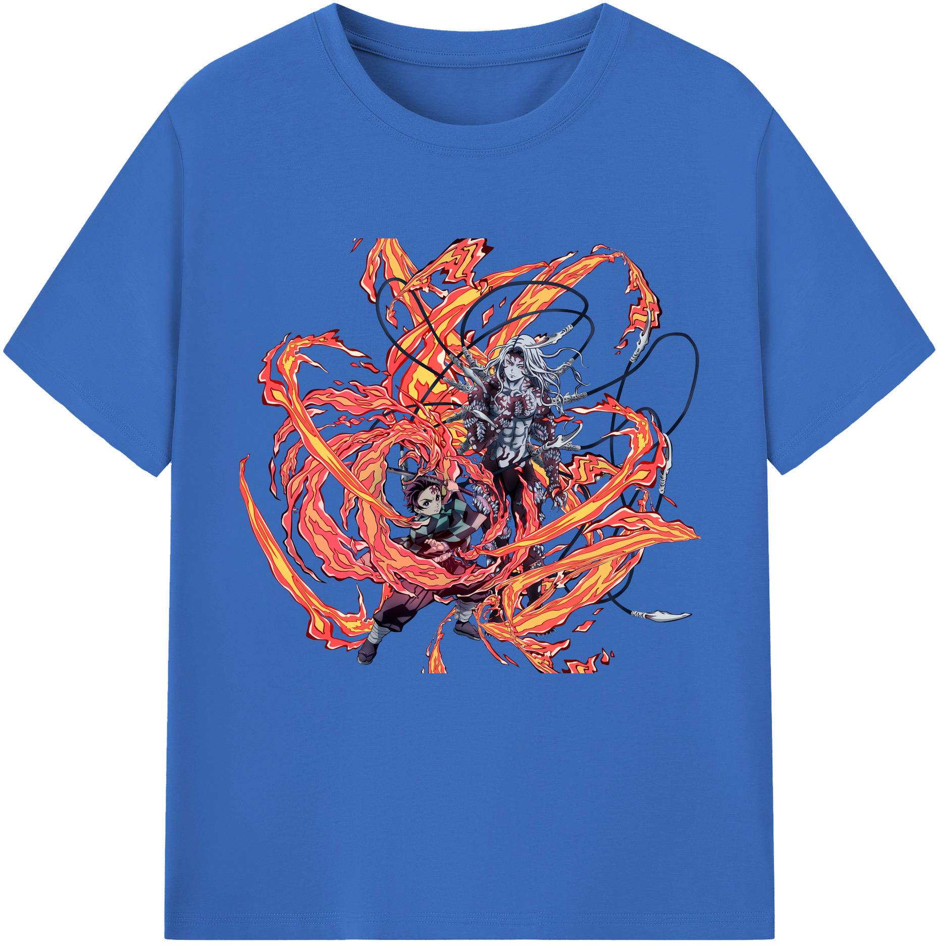 （画像用） 鬼滅の刃 竈門 炭治郎／かまど たんじろう Kamado Tanjirou 綿100％半袖Tシャツ（フロントプリント）
