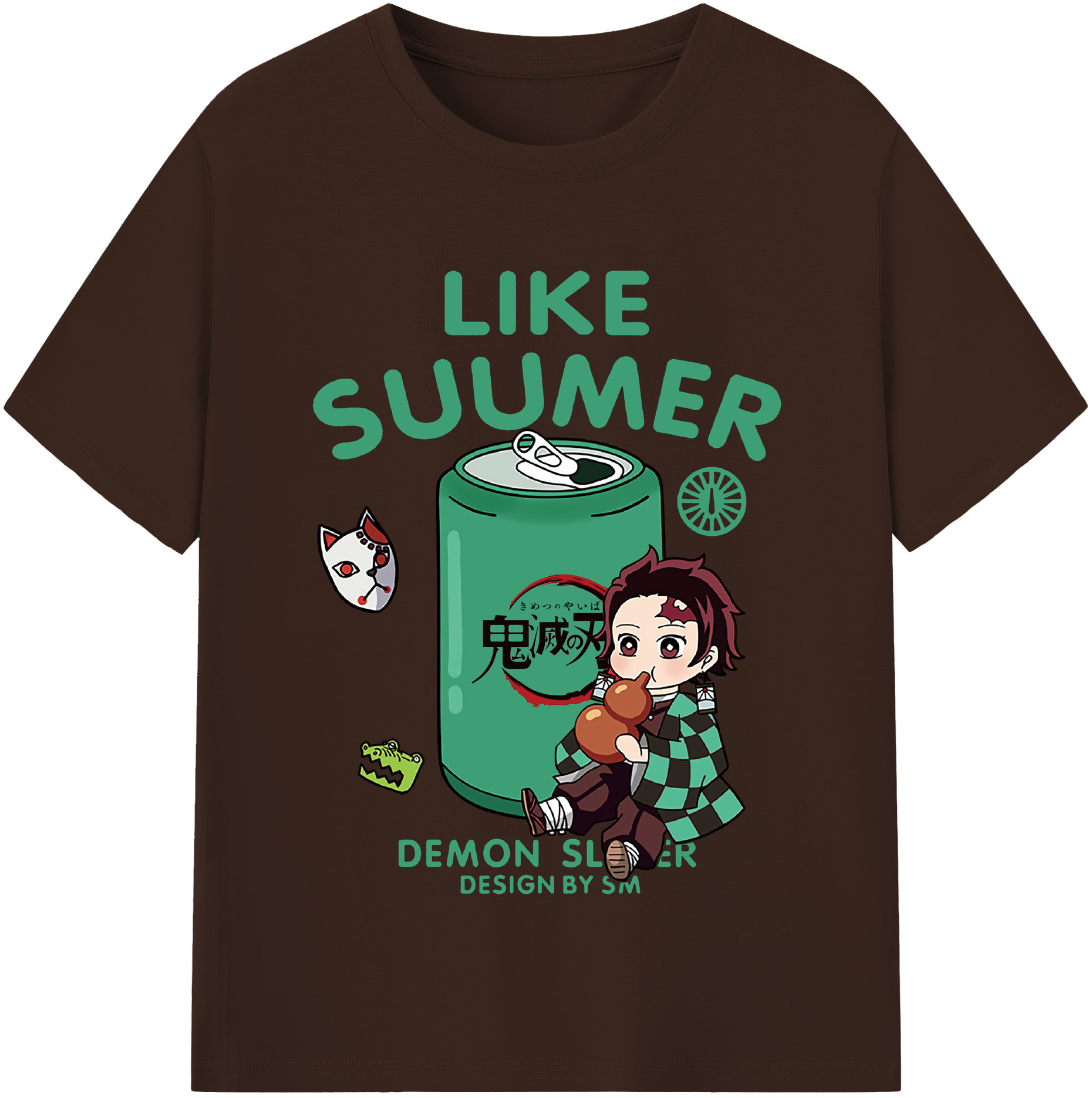 （画像用） 鬼滅の刃 竈門 炭治郎／かまど たんじろう Kamado Tanjirou 綿100％半袖Tシャツ（フロントプリント）