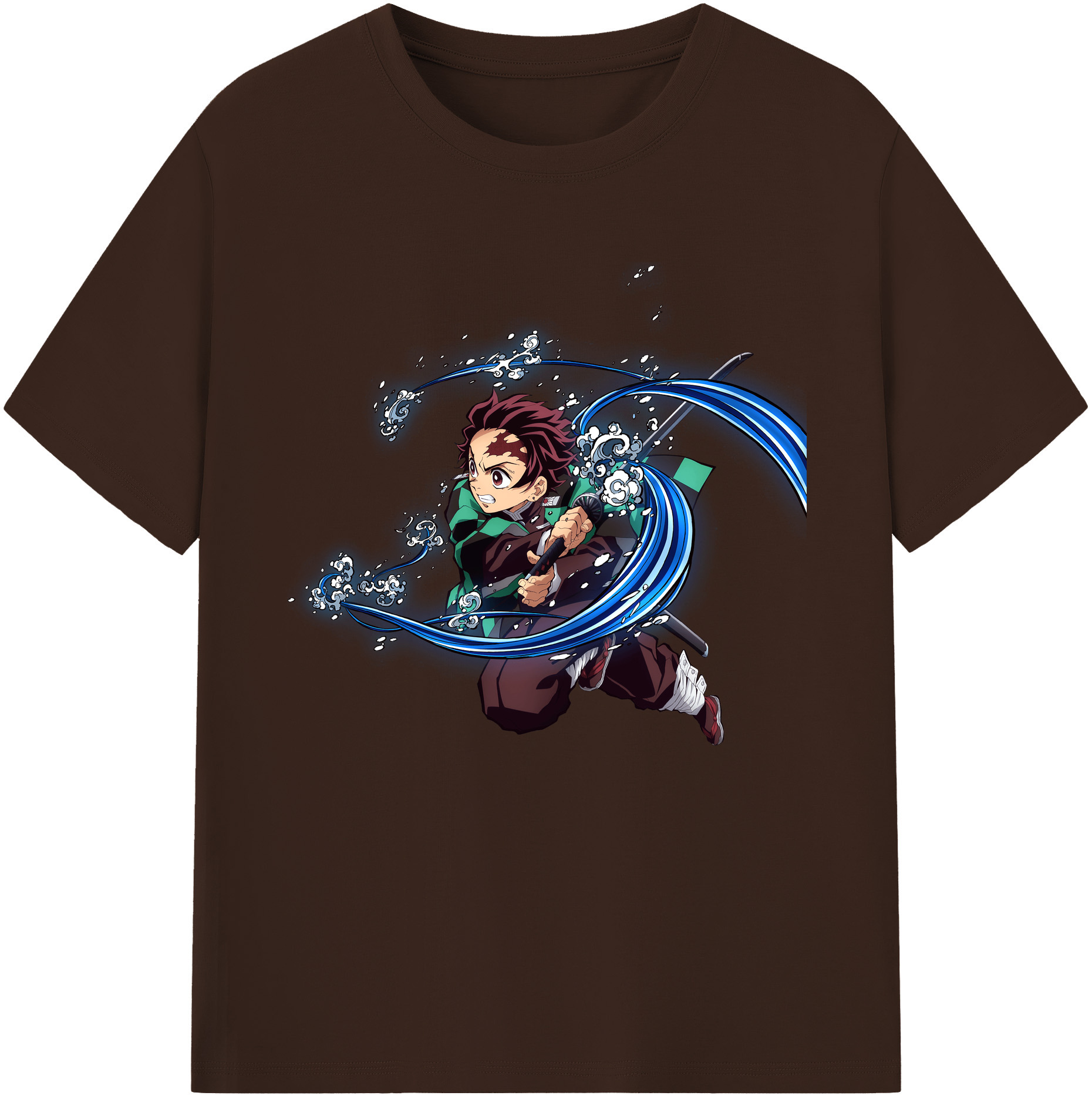 （画像用） 鬼滅の刃 竈門 炭治郎／かまど たんじろう Kamado Tanjirou 綿100％半袖Tシャツ（フロントプリント）