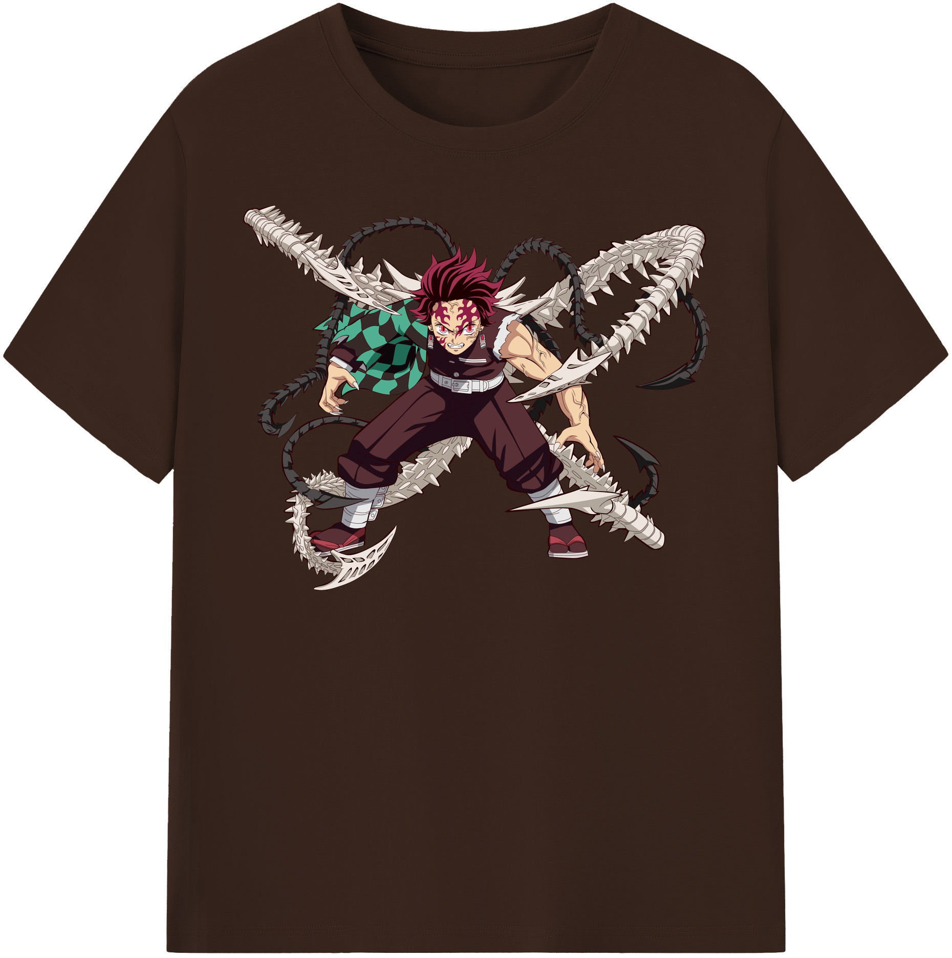 （画像用） 鬼滅の刃 竈門 炭治郎／かまど たんじろう Kamado Tanjirou 綿100％半袖Tシャツ（フロントプリント）