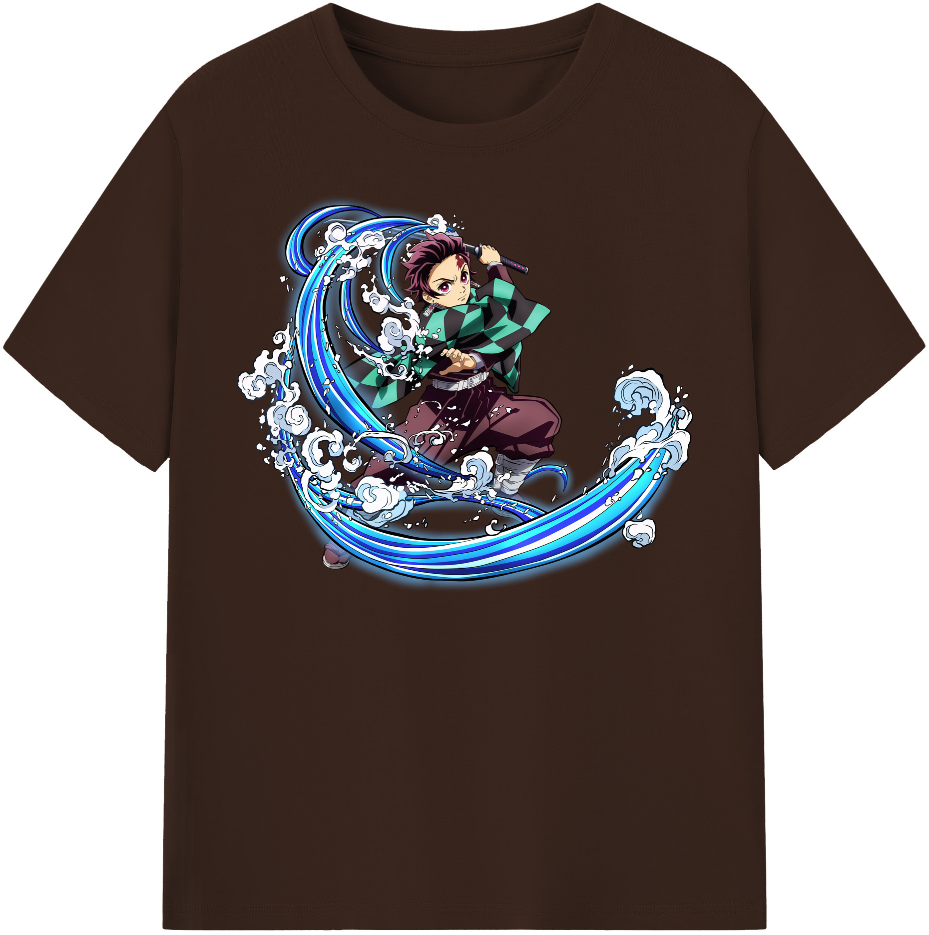 （画像用） 鬼滅の刃 竈門 炭治郎／かまど たんじろう Kamado Tanjirou 綿100％半袖Tシャツ（フロントプリント）