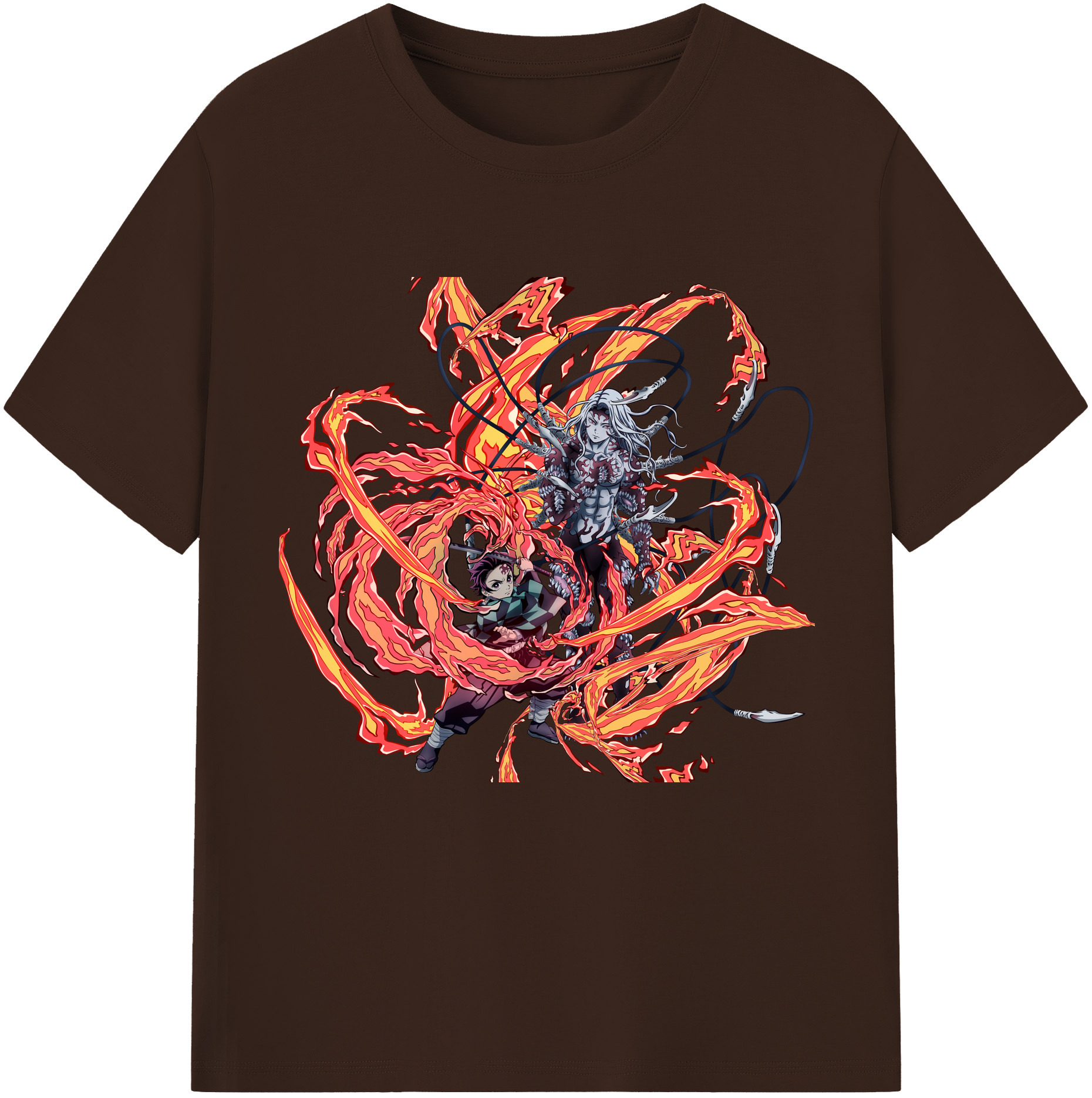 （画像用） 鬼滅の刃 竈門 炭治郎／かまど たんじろう Kamado Tanjirou 綿100％半袖Tシャツ（フロントプリント）
