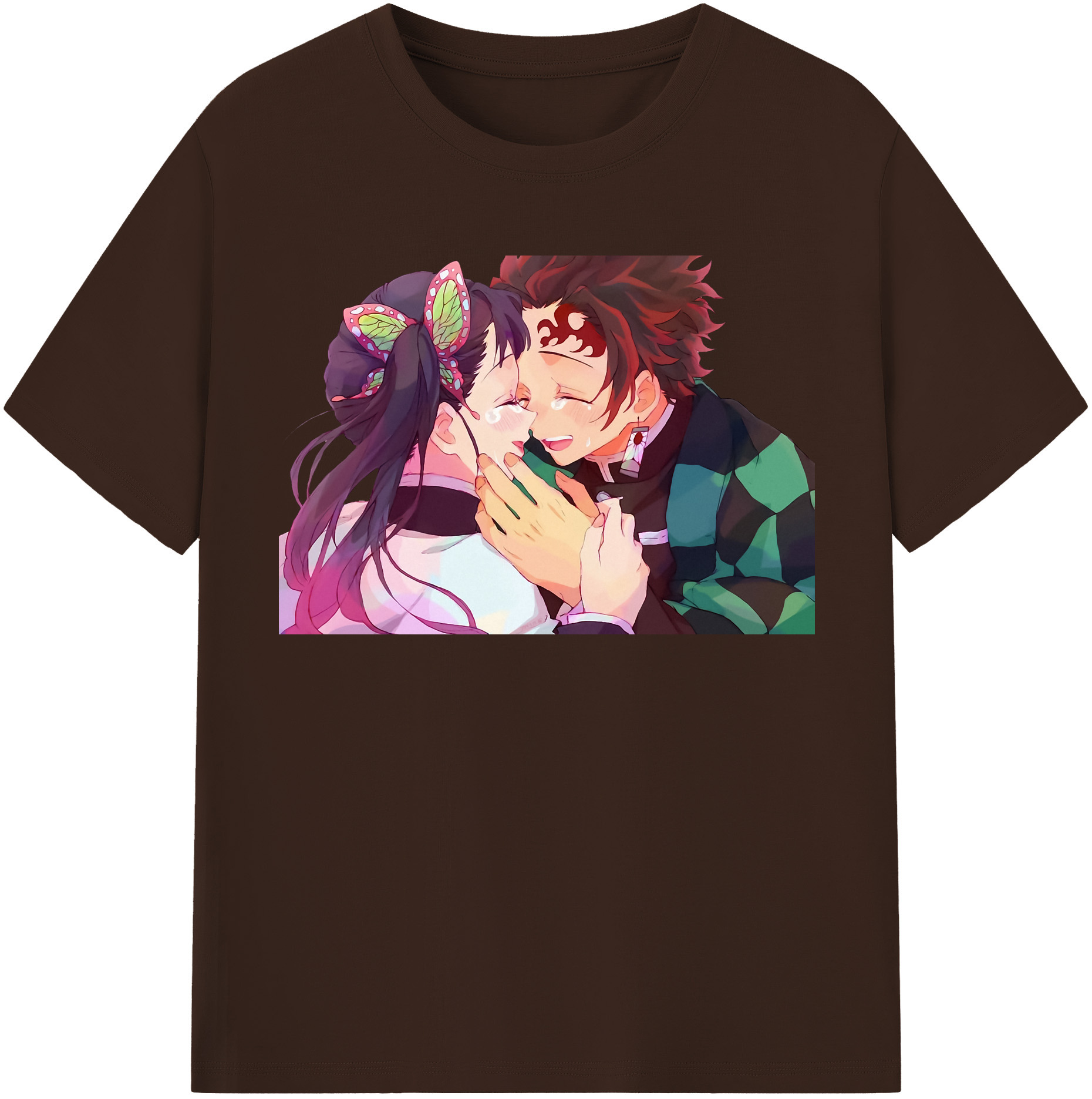 （画像用） 鬼滅の刃 竈門 炭治郎／かまど たんじろう Kamado Tanjirou 綿100％半袖Tシャツ（フロントプリント）
