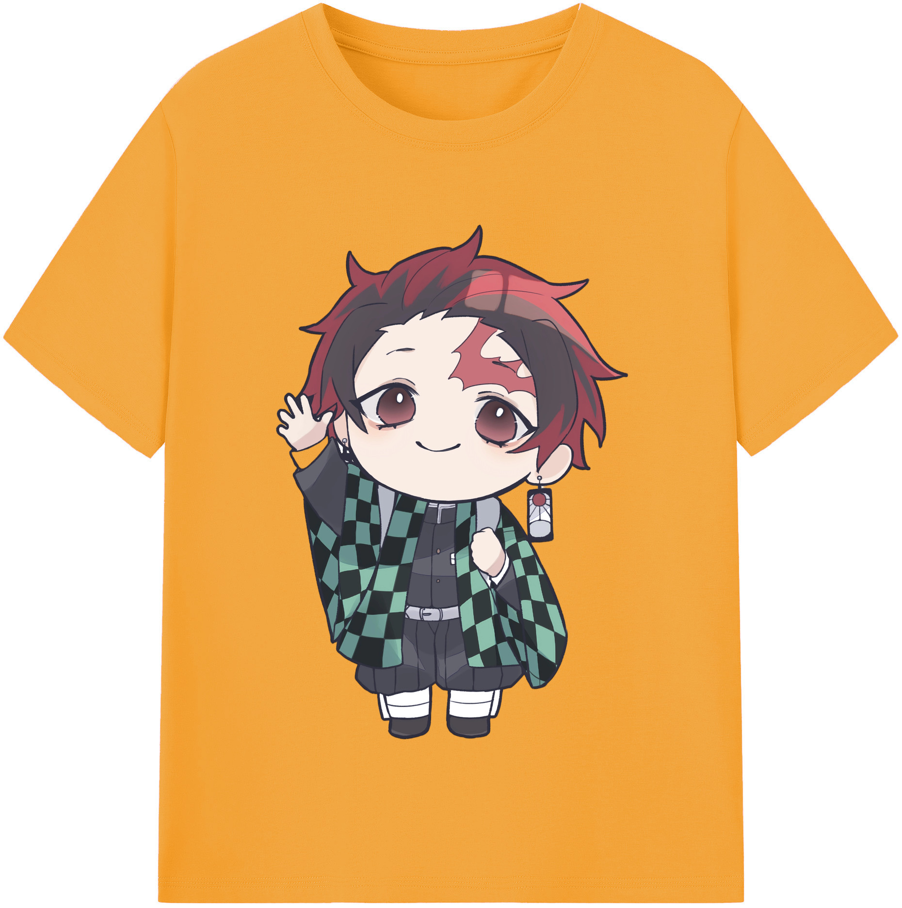 （画像用） 鬼滅の刃 竈門 炭治郎／かまど たんじろう Kamado Tanjirou 綿100％半袖Tシャツ（フロントプリント）