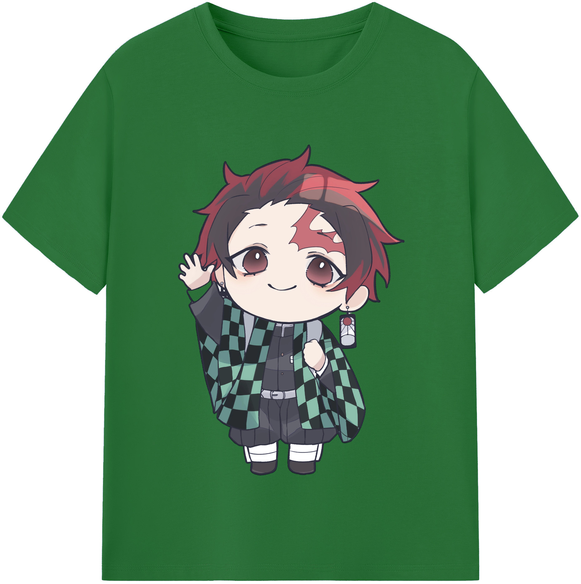 （画像用） 鬼滅の刃 竈門 炭治郎／かまど たんじろう Kamado Tanjirou 綿100％半袖Tシャツ（フロントプリント）