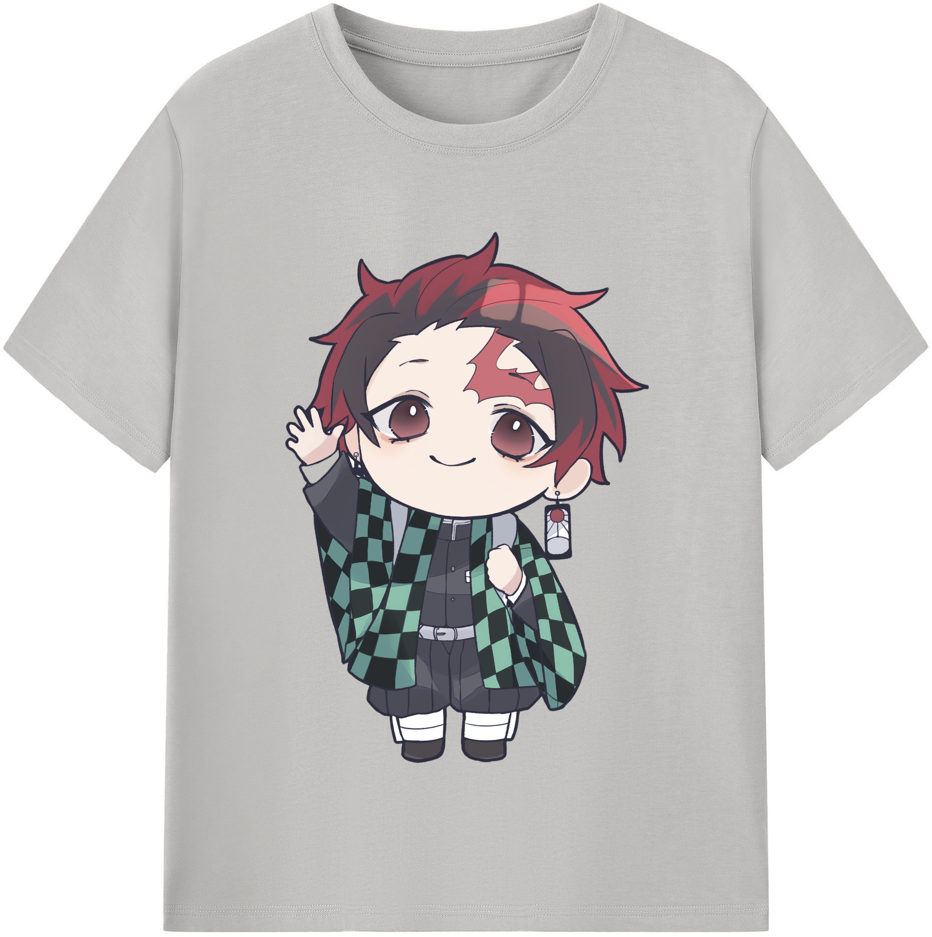 （画像用） 鬼滅の刃 竈門 炭治郎／かまど たんじろう Kamado Tanjirou 綿100％半袖Tシャツ（フロントプリント）