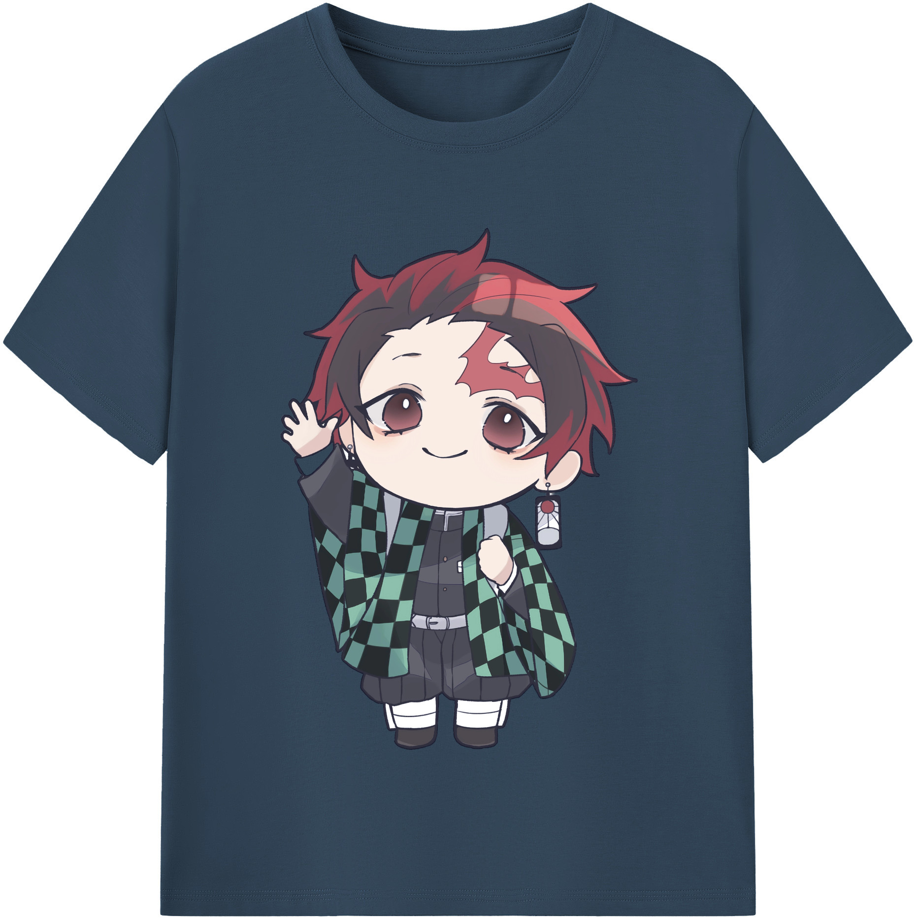 （画像用） 鬼滅の刃 竈門 炭治郎／かまど たんじろう Kamado Tanjirou 綿100％半袖Tシャツ（フロントプリント）