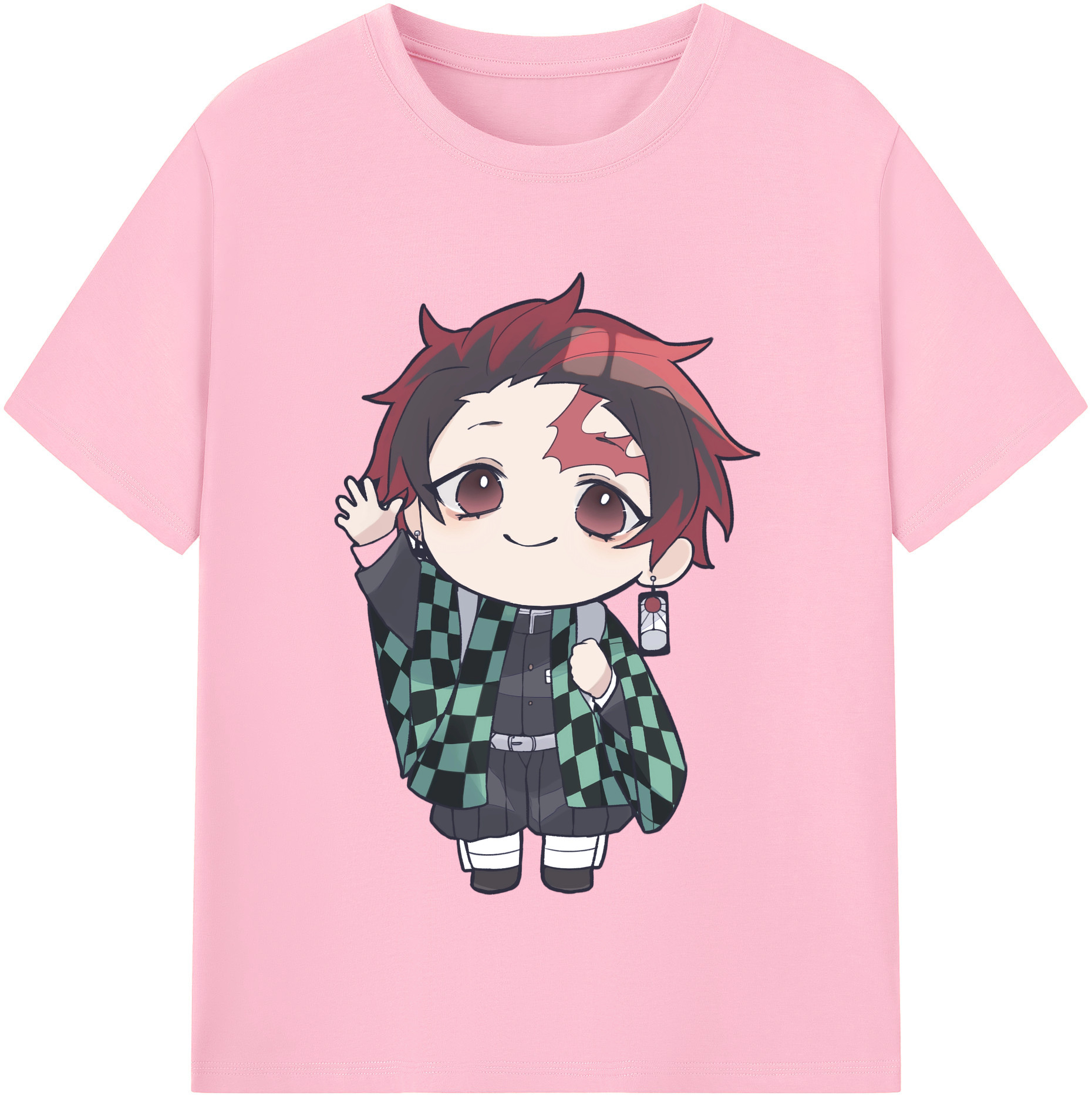 （画像用） 鬼滅の刃 竈門 炭治郎／かまど たんじろう Kamado Tanjirou 綿100％半袖Tシャツ（フロントプリント）
