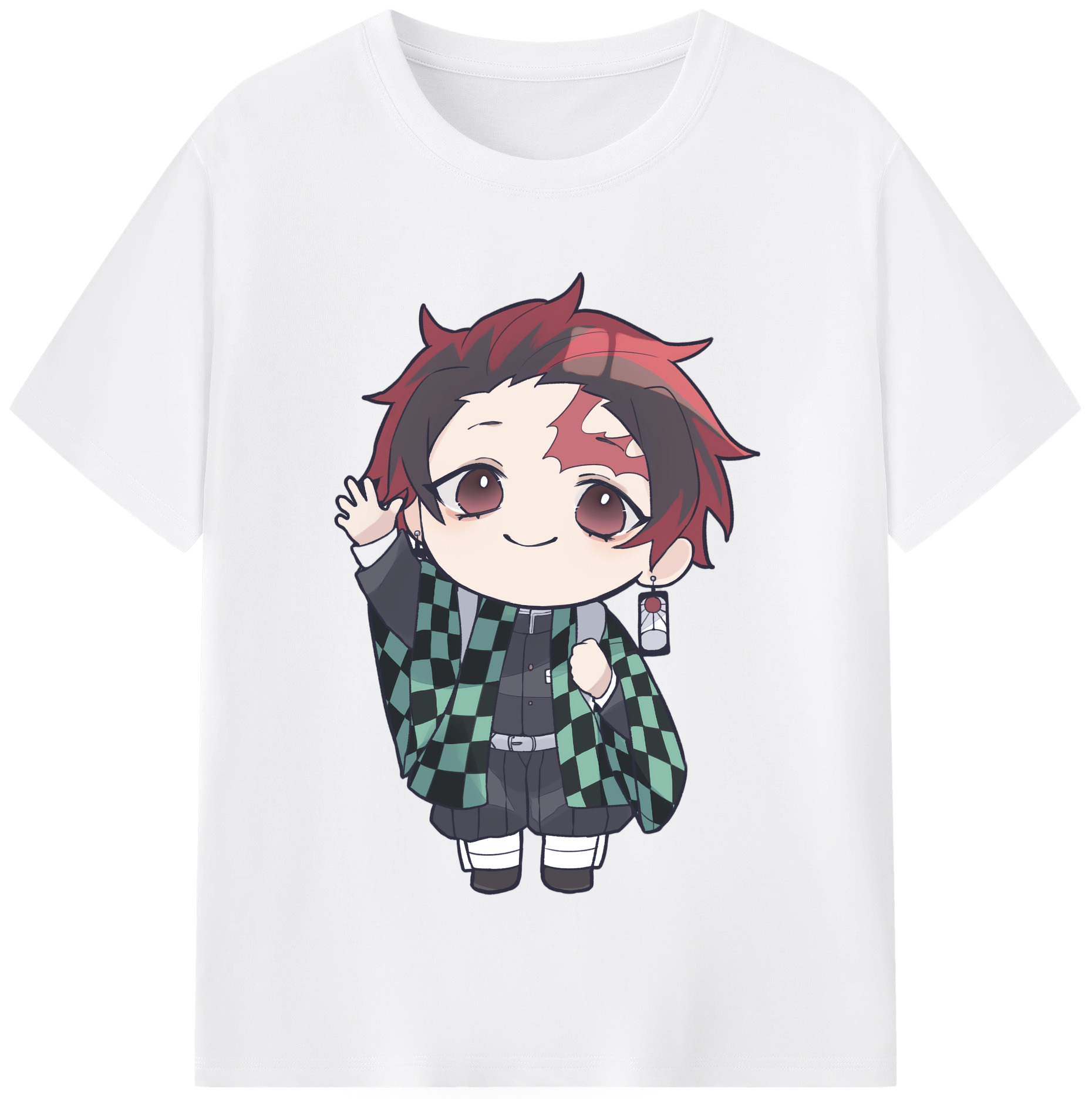 （画像用） 鬼滅の刃 竈門 炭治郎／かまど たんじろう Kamado Tanjirou 綿100％半袖Tシャツ（フロントプリント）