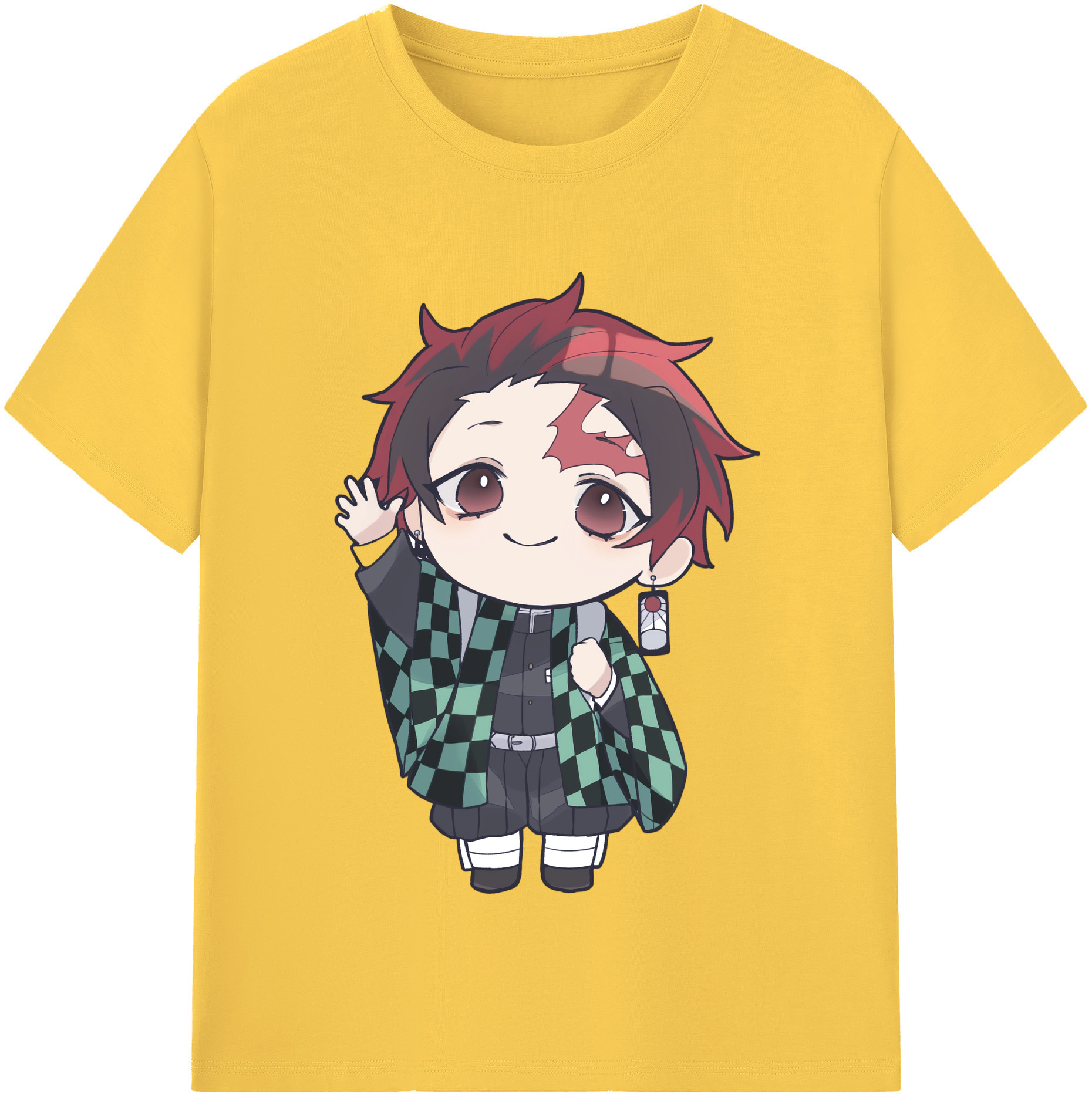 （画像用） 鬼滅の刃 竈門 炭治郎／かまど たんじろう Kamado Tanjirou 綿100％半袖Tシャツ（フロントプリント）