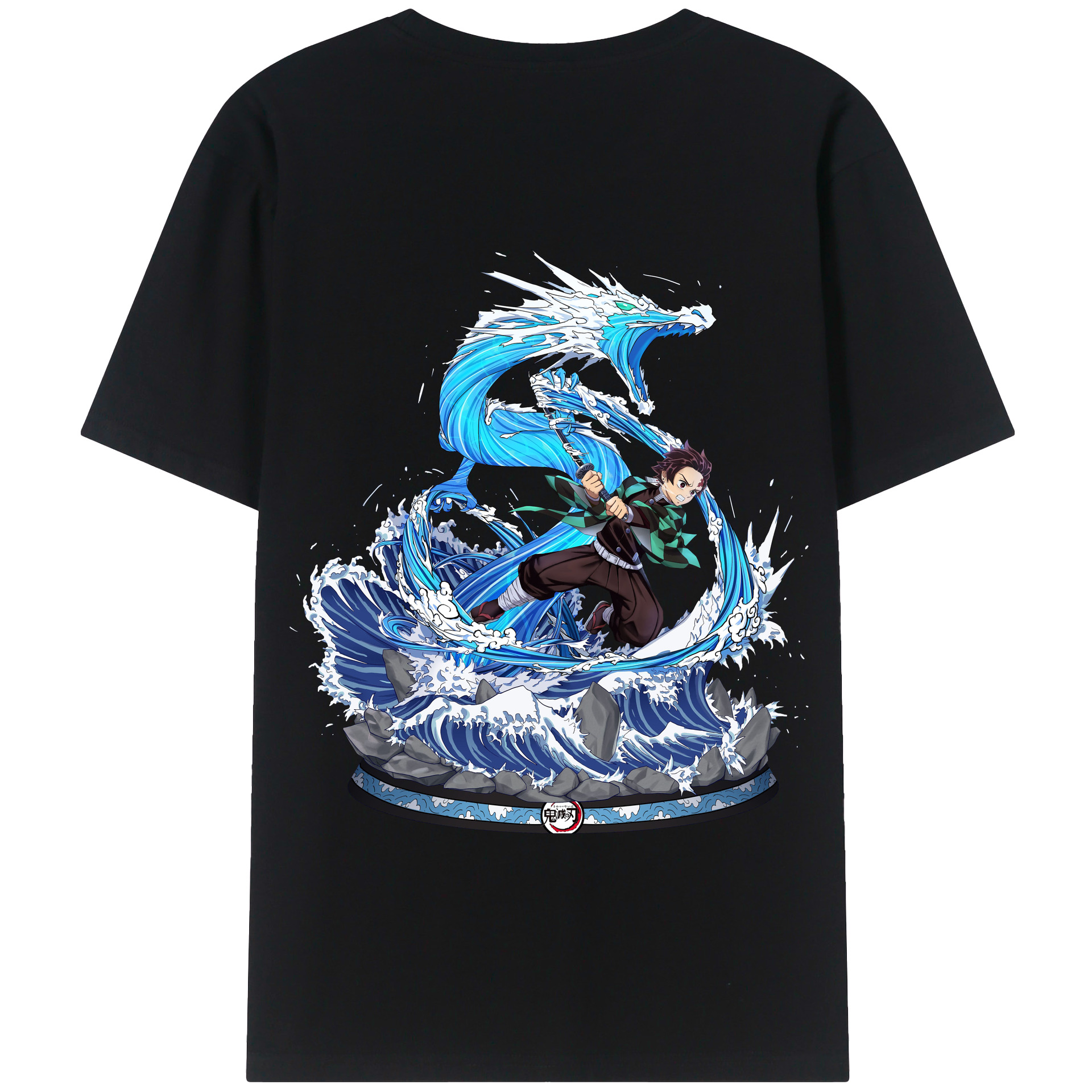（画像用） 鬼滅の刃 竈門 炭治郎／かまど たんじろう Kamado Tanjirou 綿100％半袖Tシャツ（背面プリント）