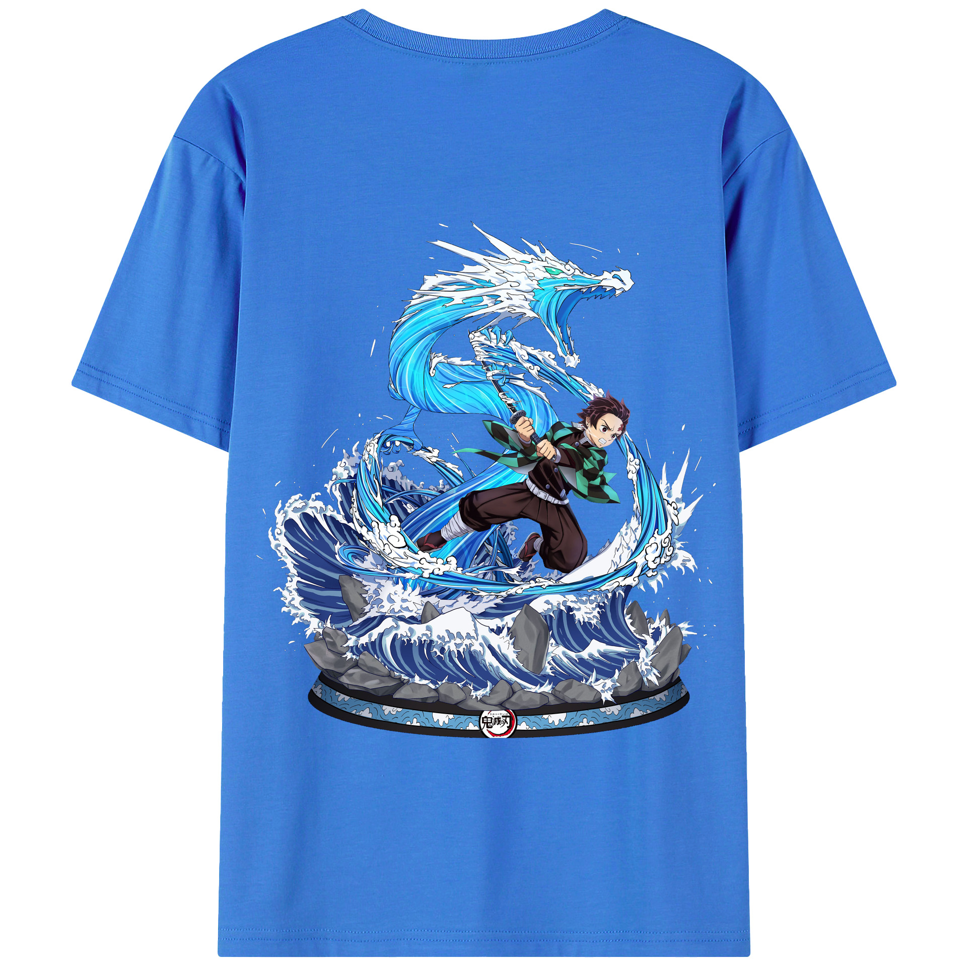 （画像用） 鬼滅の刃 竈門 炭治郎／かまど たんじろう Kamado Tanjirou 綿100％半袖Tシャツ（背面プリント）