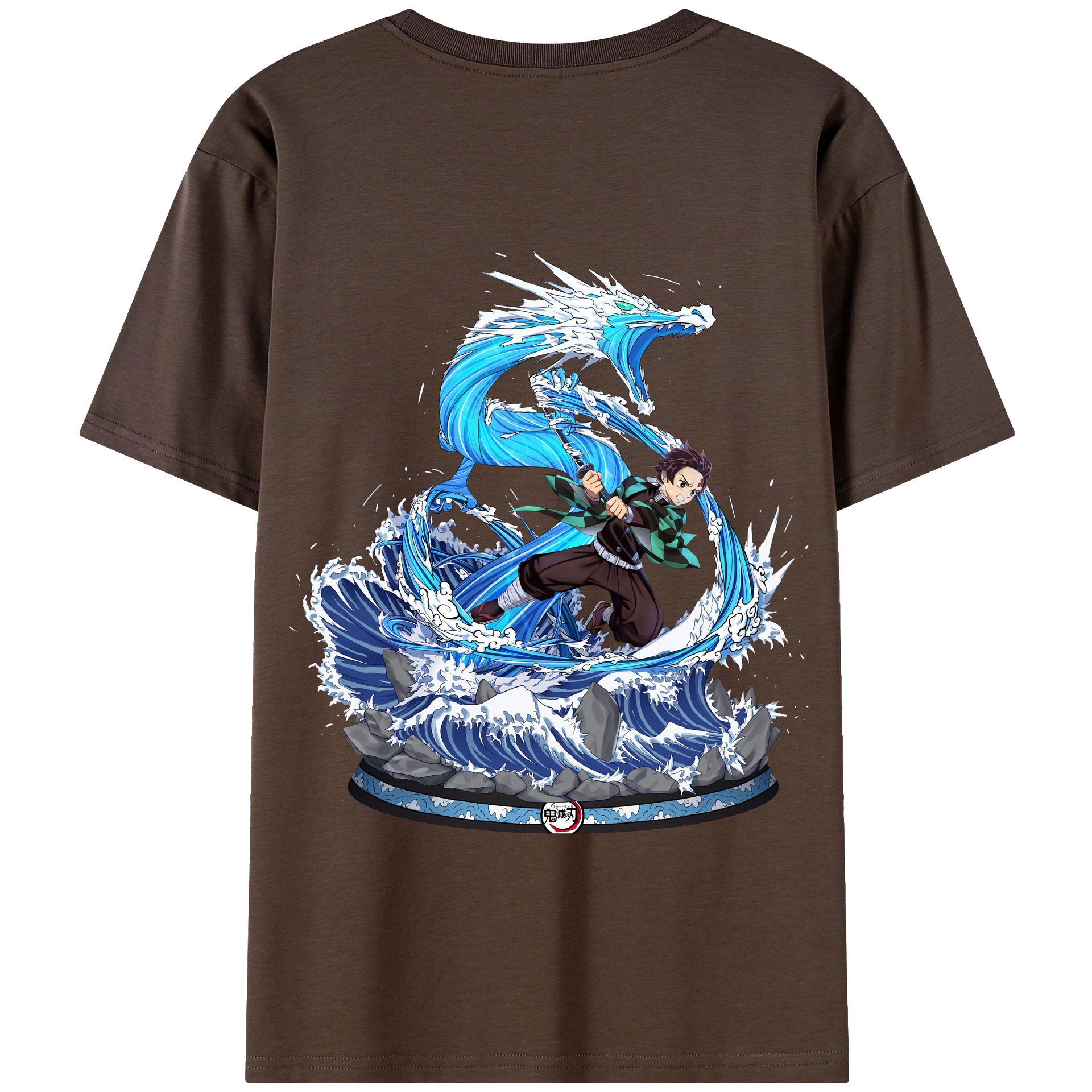 （画像用） 鬼滅の刃 竈門 炭治郎／かまど たんじろう Kamado Tanjirou 綿100％半袖Tシャツ（背面プリント）