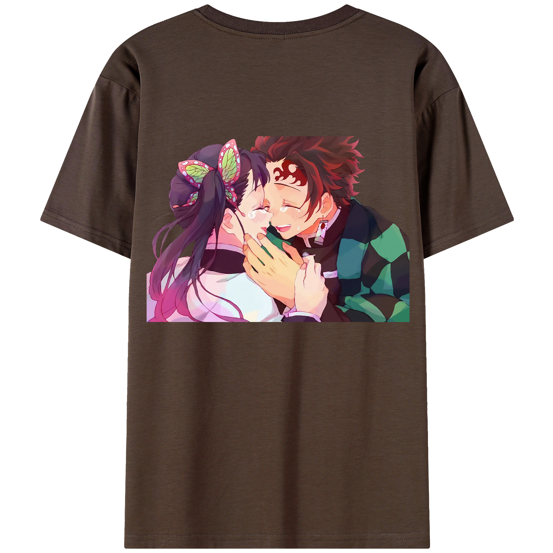 （画像用） 鬼滅の刃 竈門 炭治郎／かまど たんじろう Kamado Tanjirou 綿100％半袖Tシャツ（背面プリント）