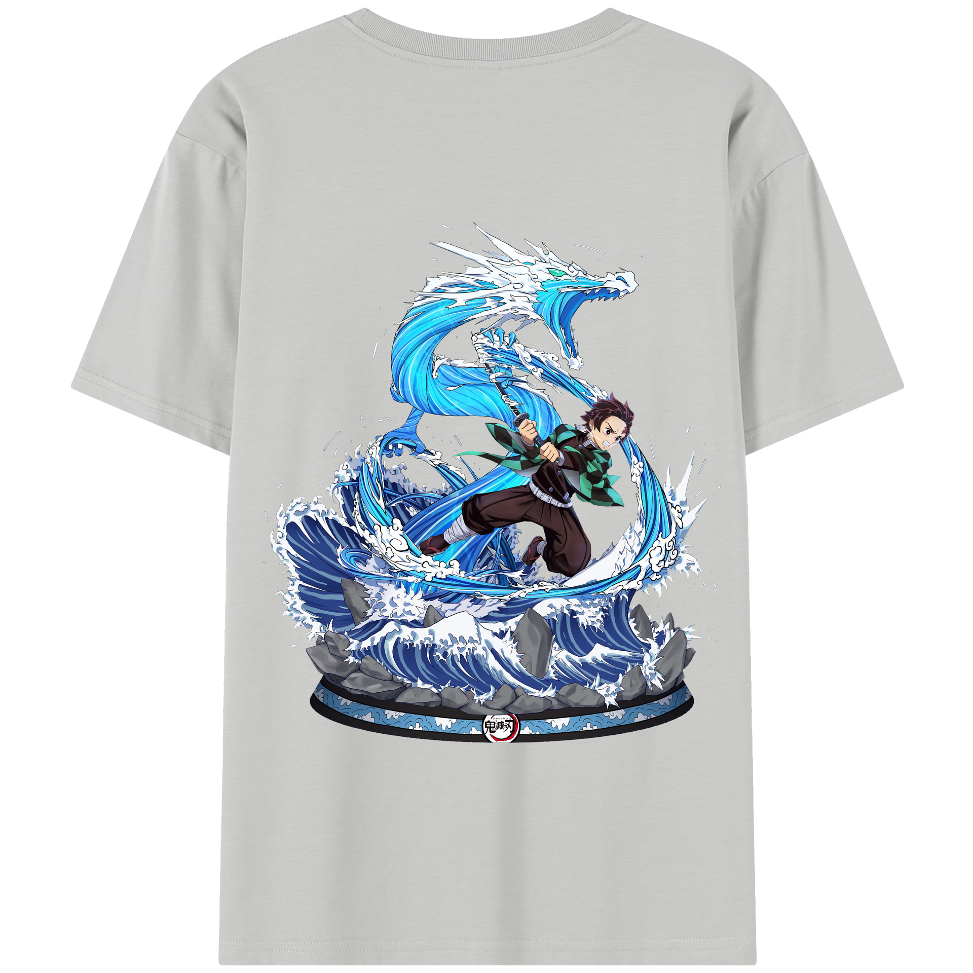 （画像用） 鬼滅の刃 竈門 炭治郎／かまど たんじろう Kamado Tanjirou 綿100％半袖Tシャツ（背面プリント）
